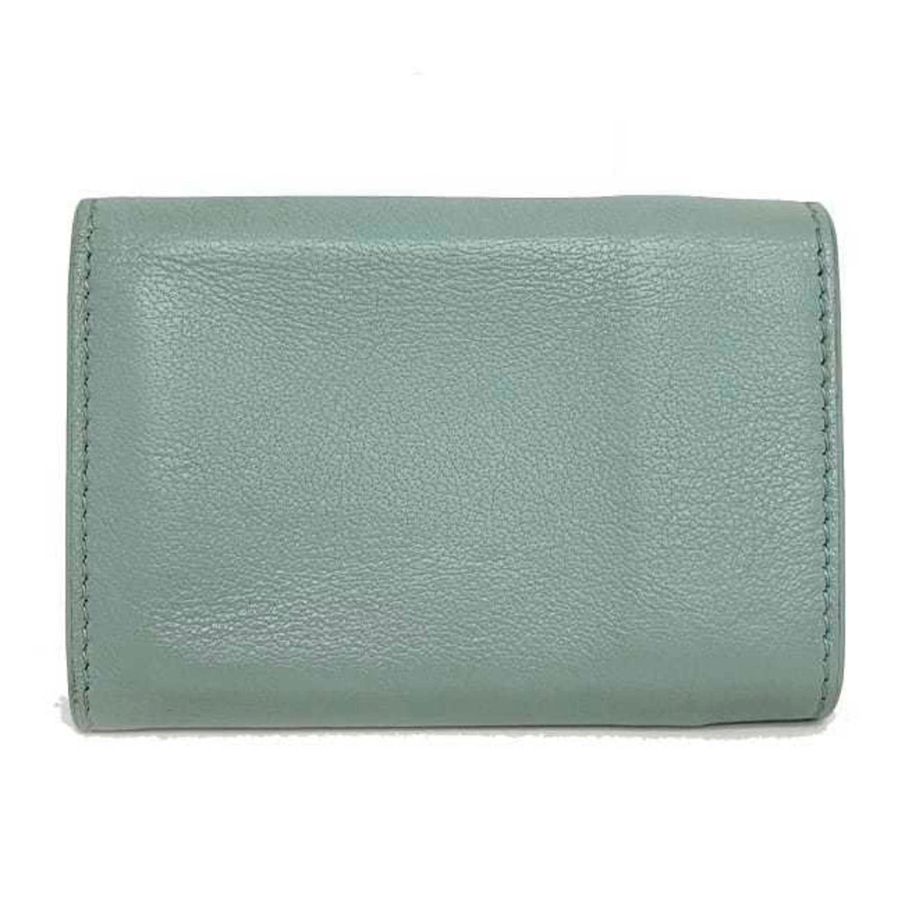 Balenciaga trifold wallet paper gray light blue DLQ0N 4005 leather BALENCIAGA