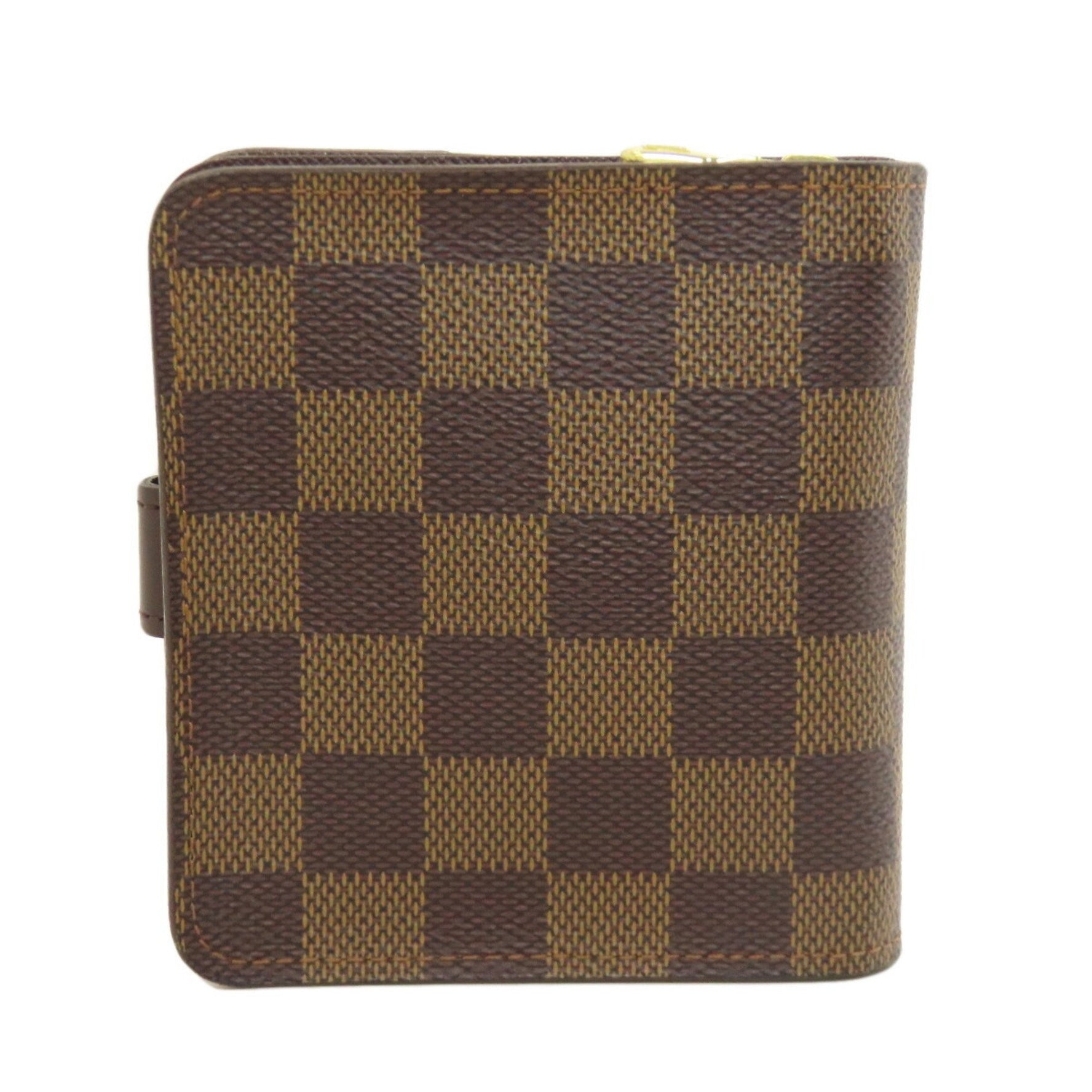 Louis Vuitton M61668 Compact Zip Bi-fold Wallet Damier Canvas Women's LOUIS VUITTON