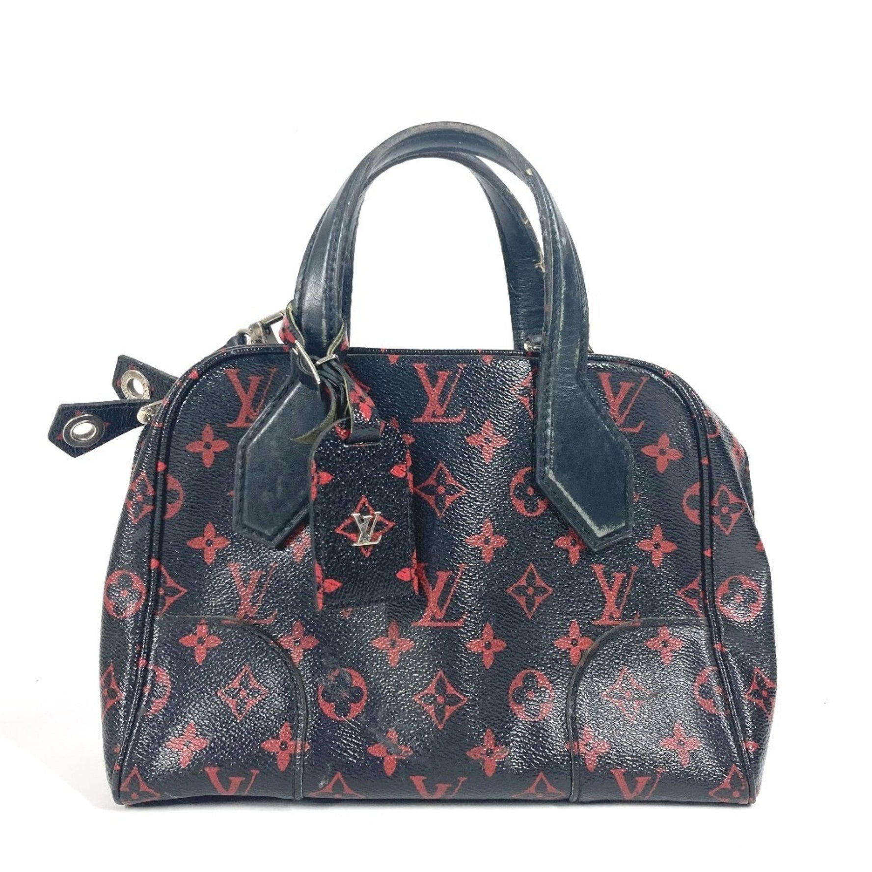 Louis Vuitton Monogram Rouge Dora Soft BB Shoulder Bag Handbag Black