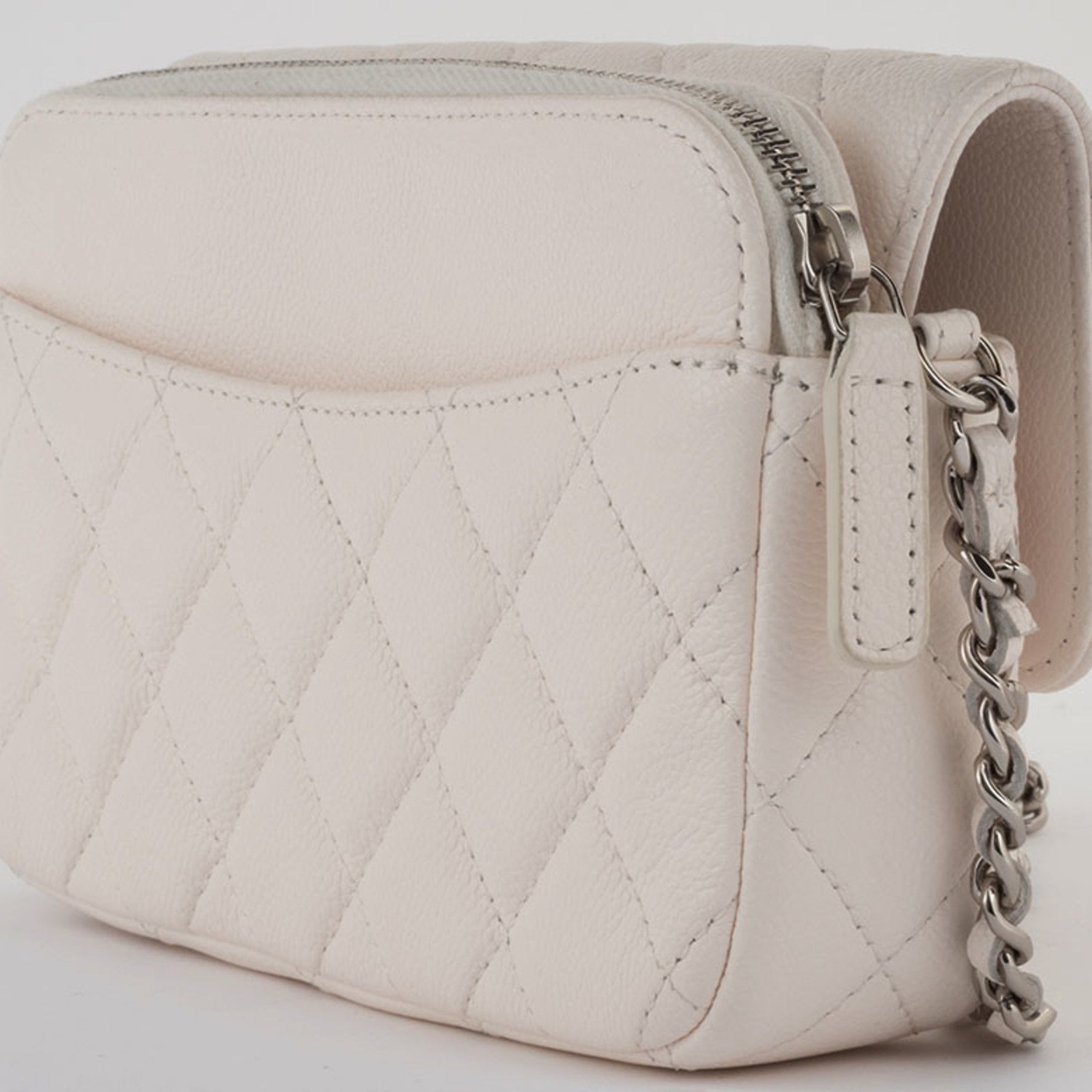 Chanel Matelasse Flap Phone Case Shoulder Bag Caviar Skin