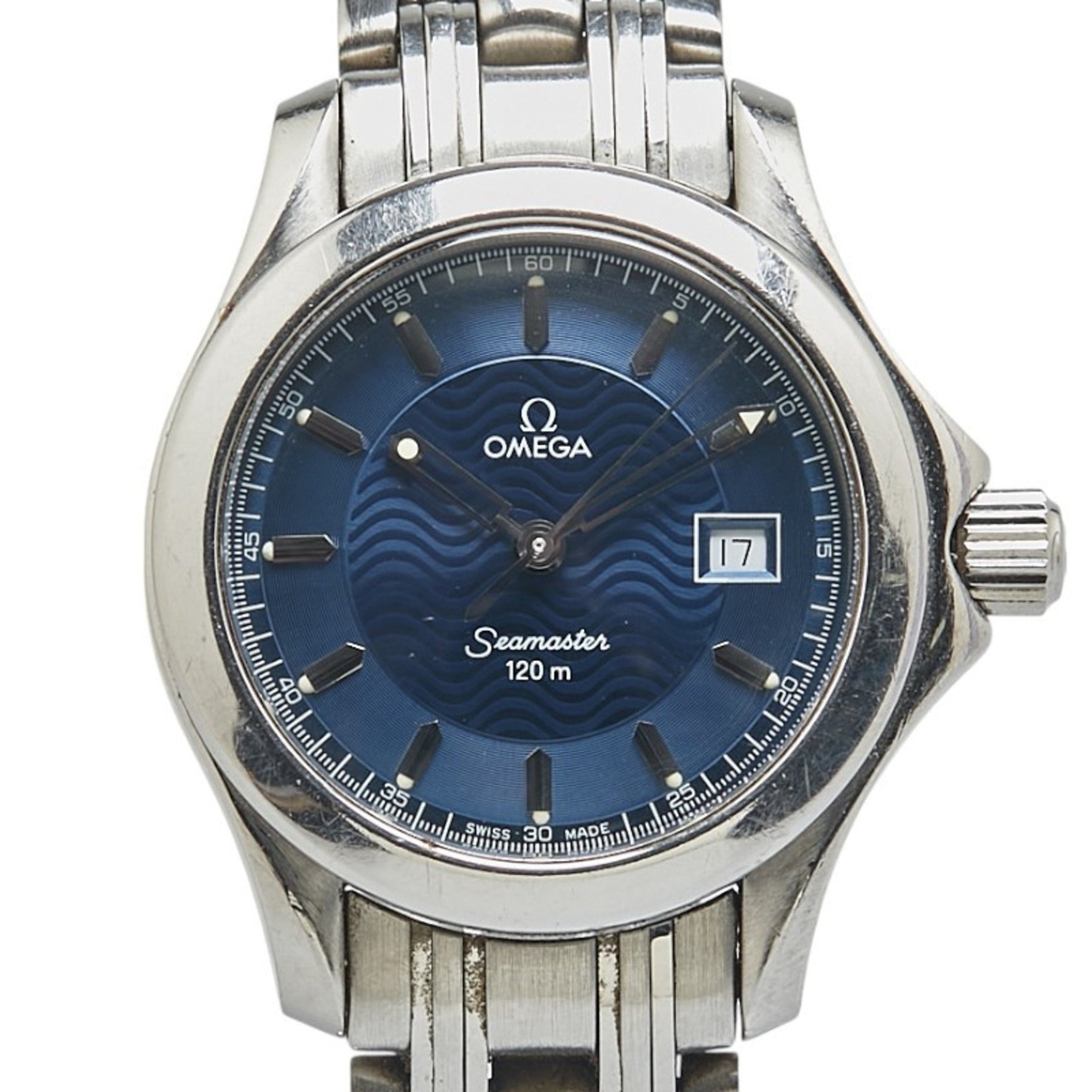 Omega Seamaster 120 Date Watch 2511.81 Quartz Blue Dial Stainless Steel