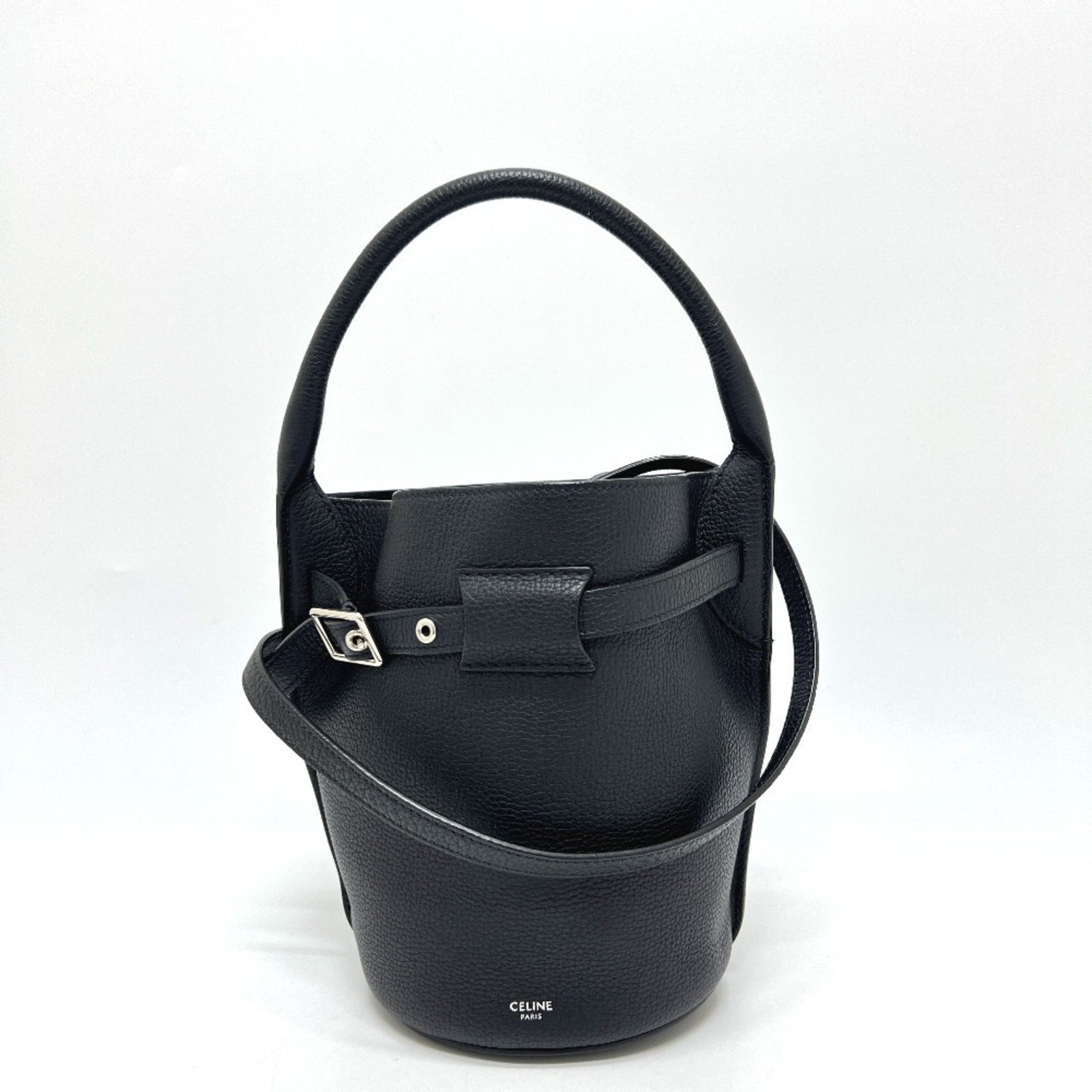 CELINE Big Bag Bucket Nano Shoulder Bag, Leather