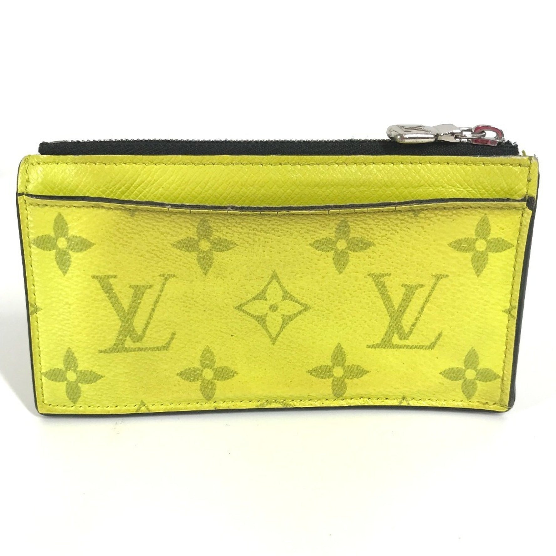 Louis Vuitton Taiga Rama Coin Card Holder Wallet Fragment Case Purse Wallet/Coin Leather Monogram Canvas Men's