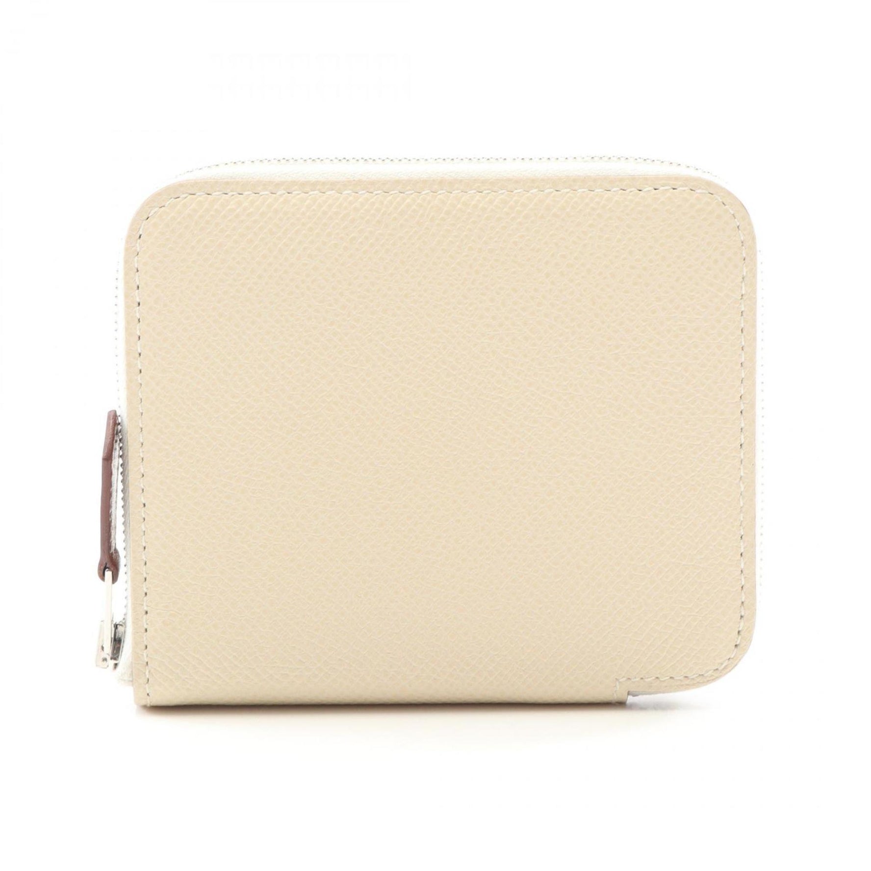 Hermes Azap Compact Silk In Cre Round Wallet Epsom Leather