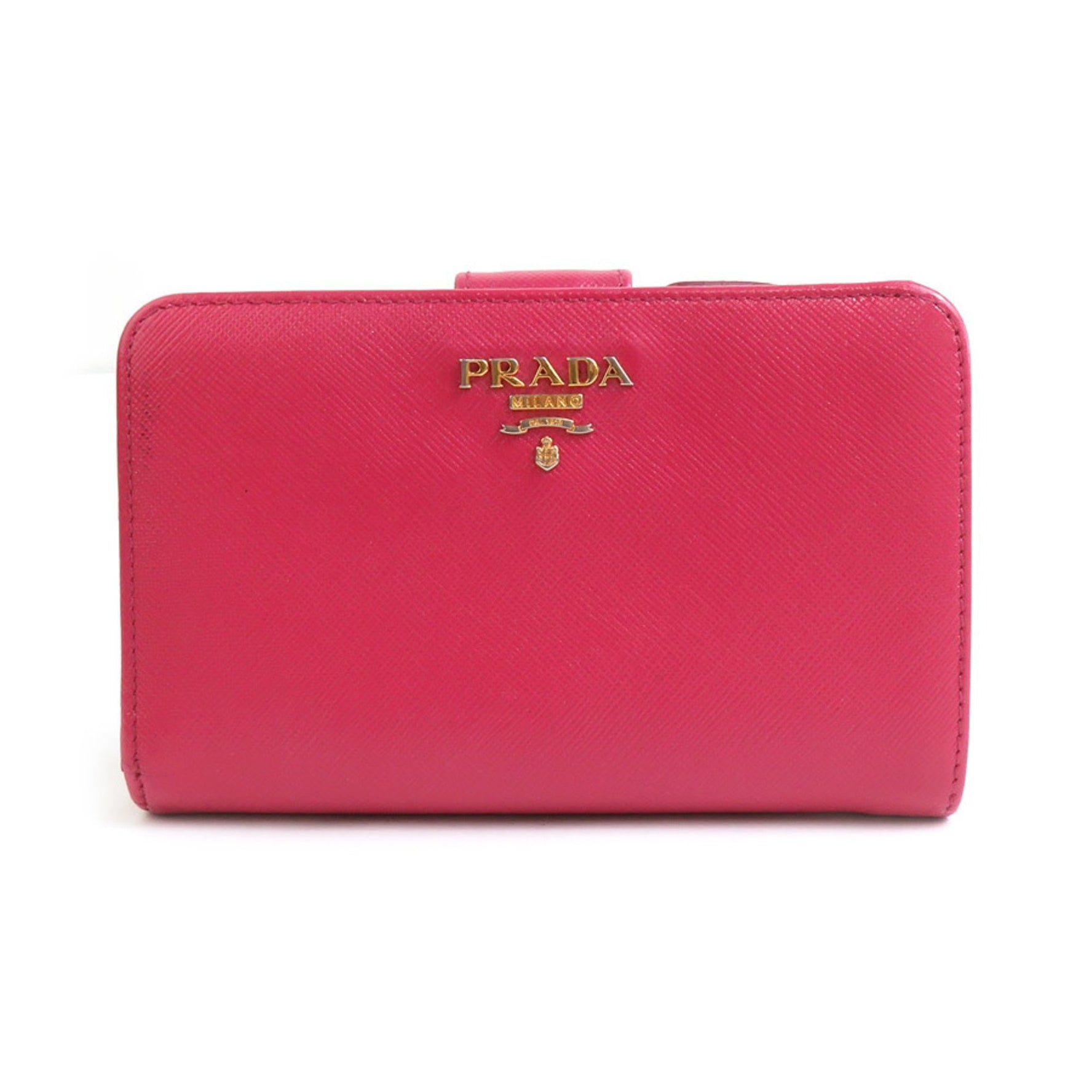 PRADA Bi-fold wallet Leather Pink Gold Women's e60362a