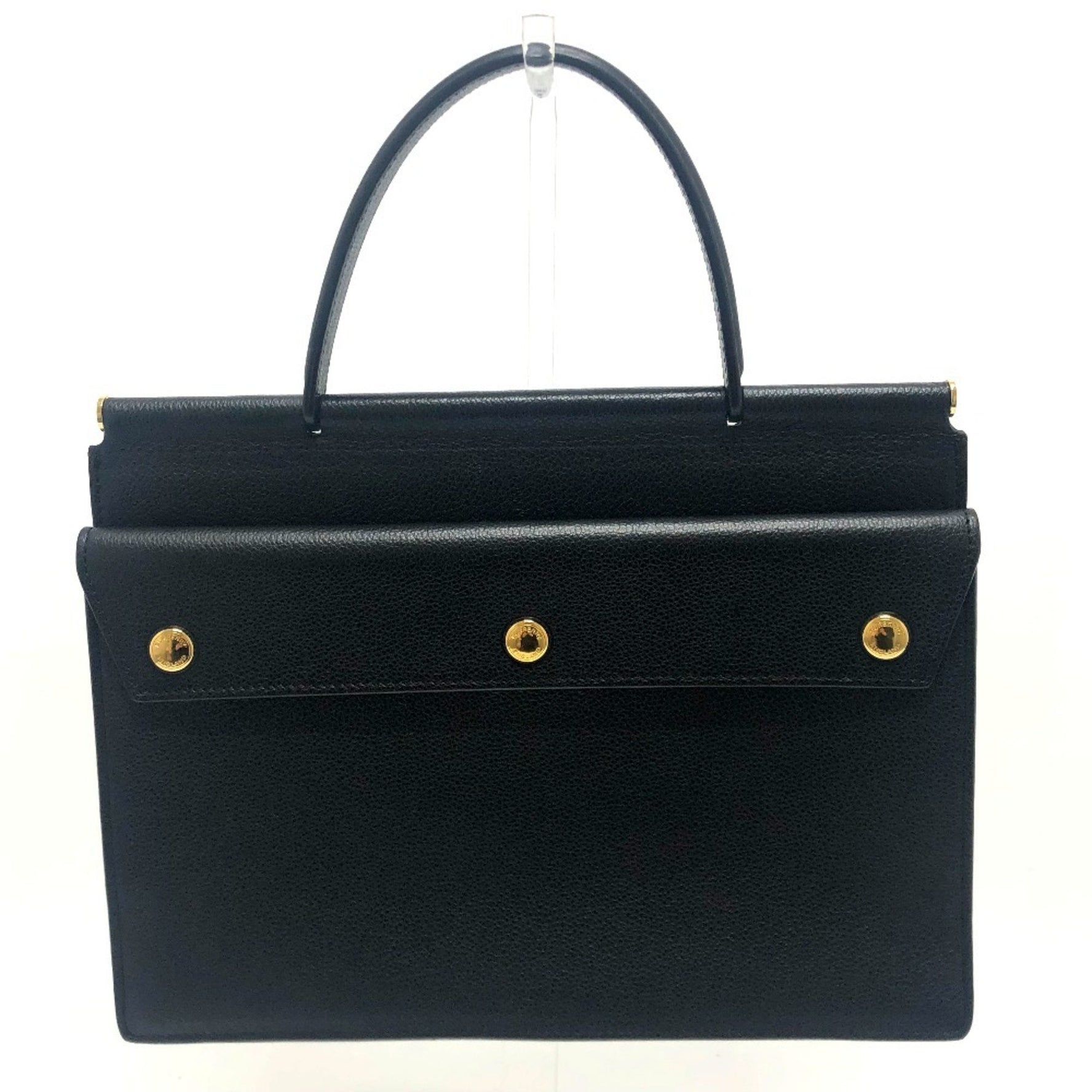 BURBERRY Small Square Handbag, Title Bag, Leather, Unisex