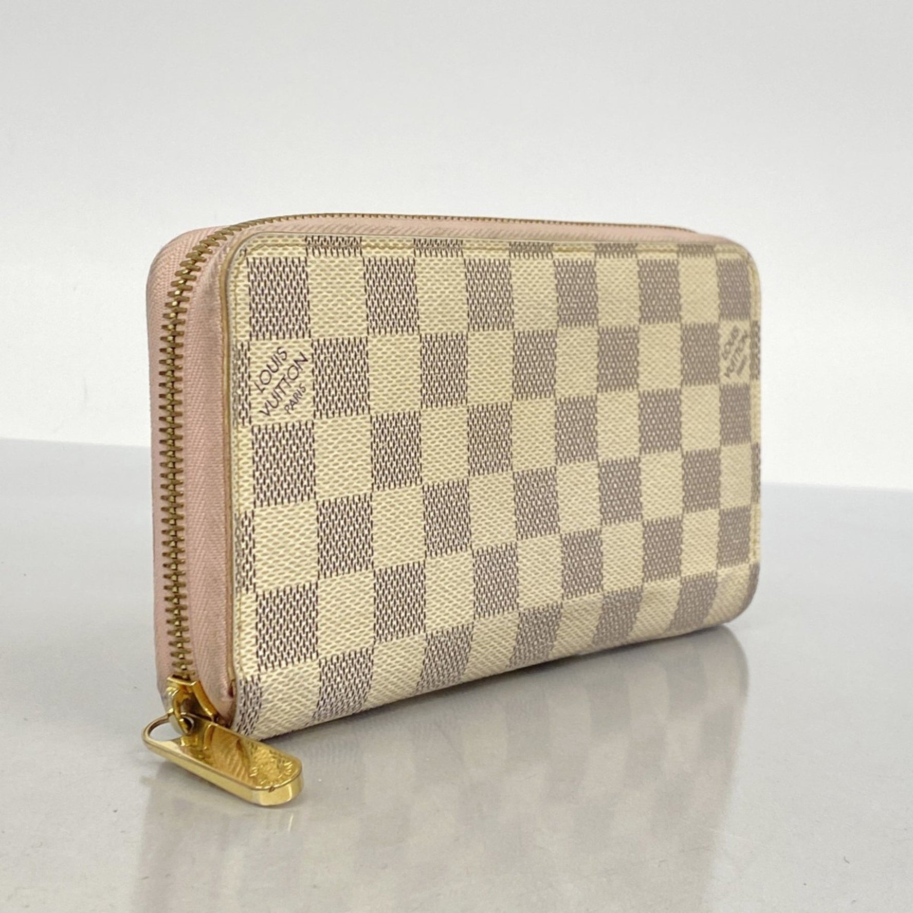 Louis Vuitton Damier Azur Zippy Wallet N63503 White Women's