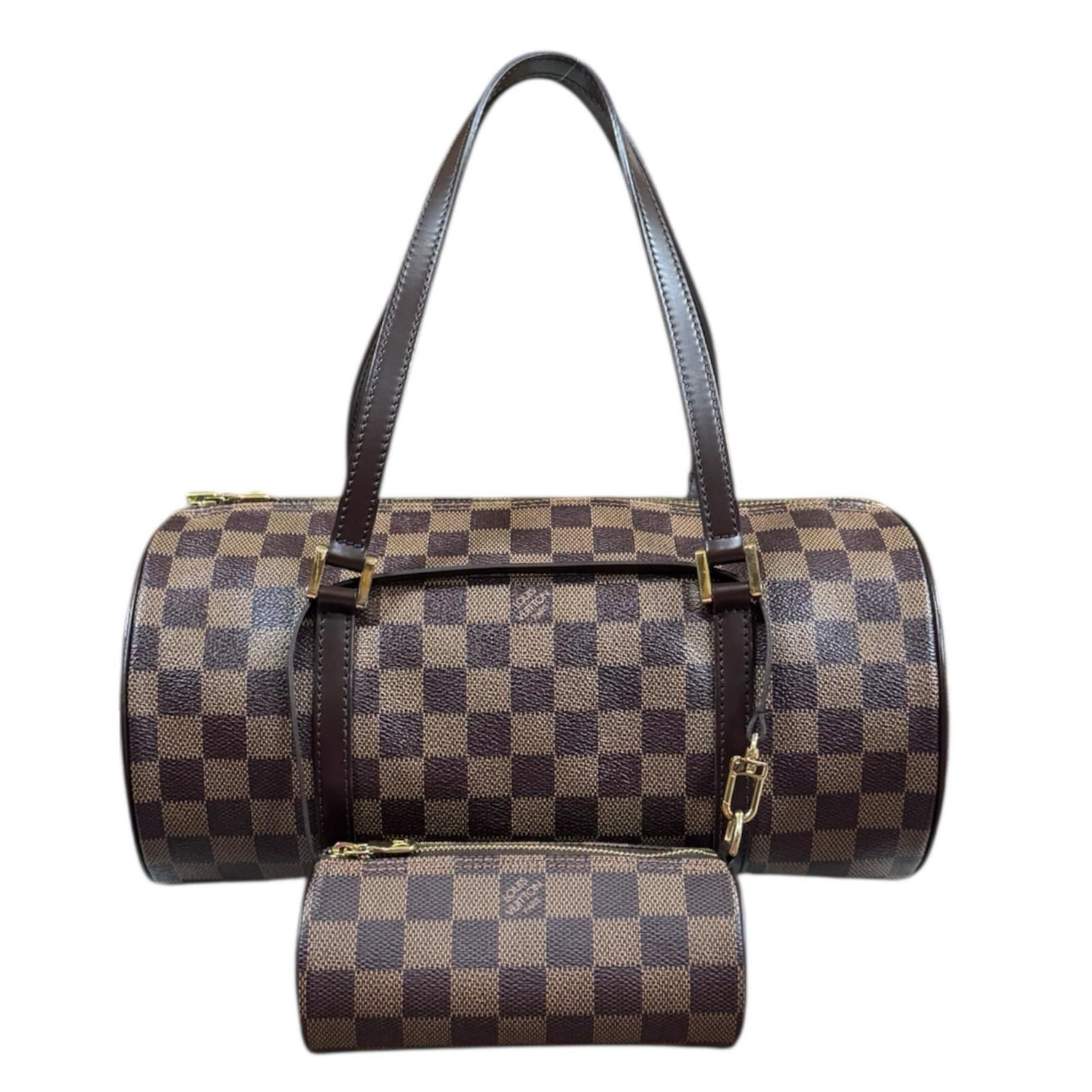 Louis Vuitton Papillon 30 Damier Handbag Canvas Brown LOUIS VUITTON