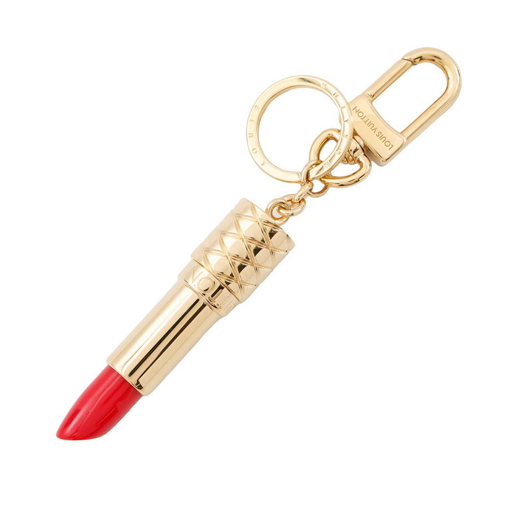 Louis Vuitton Keychain LV Lipstick Metal Bag Charm