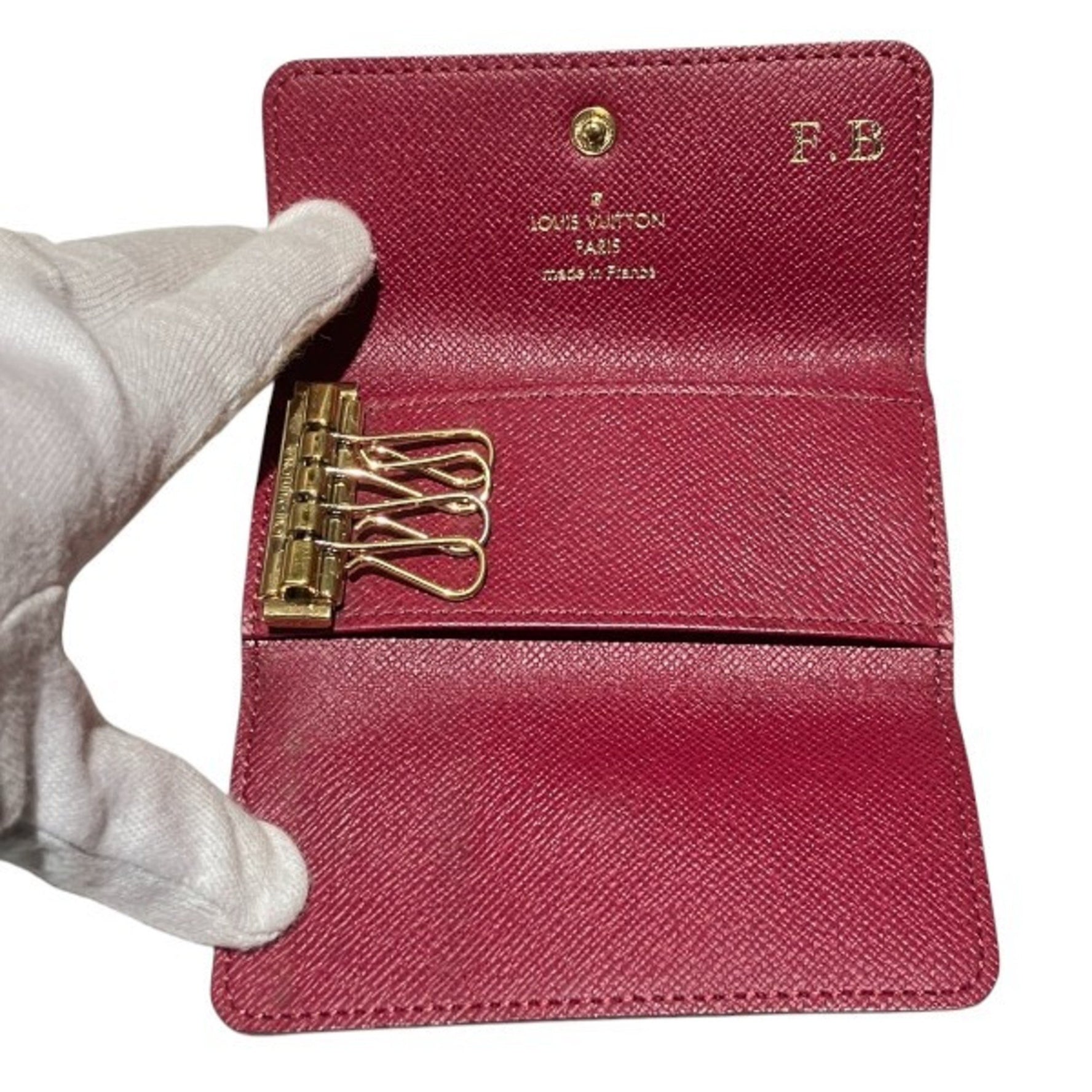 Louis Vuitton Monogram Multicle 4 M41945 Fuchsia Accessory Key Case for Women