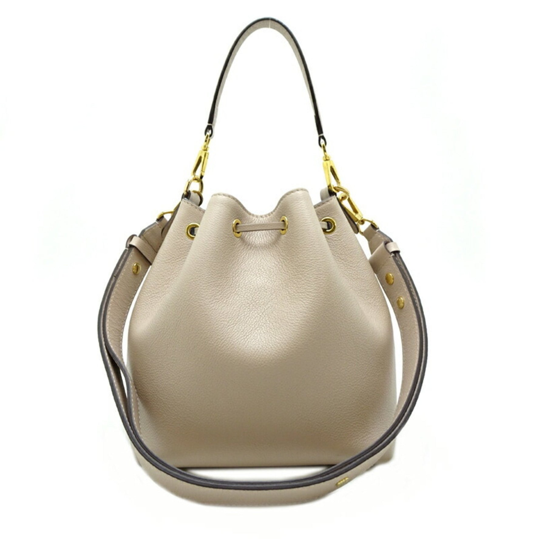 Louis Vuitton Lock Me Bucket NV Shoulder Bag in Grained Calfskin Leather