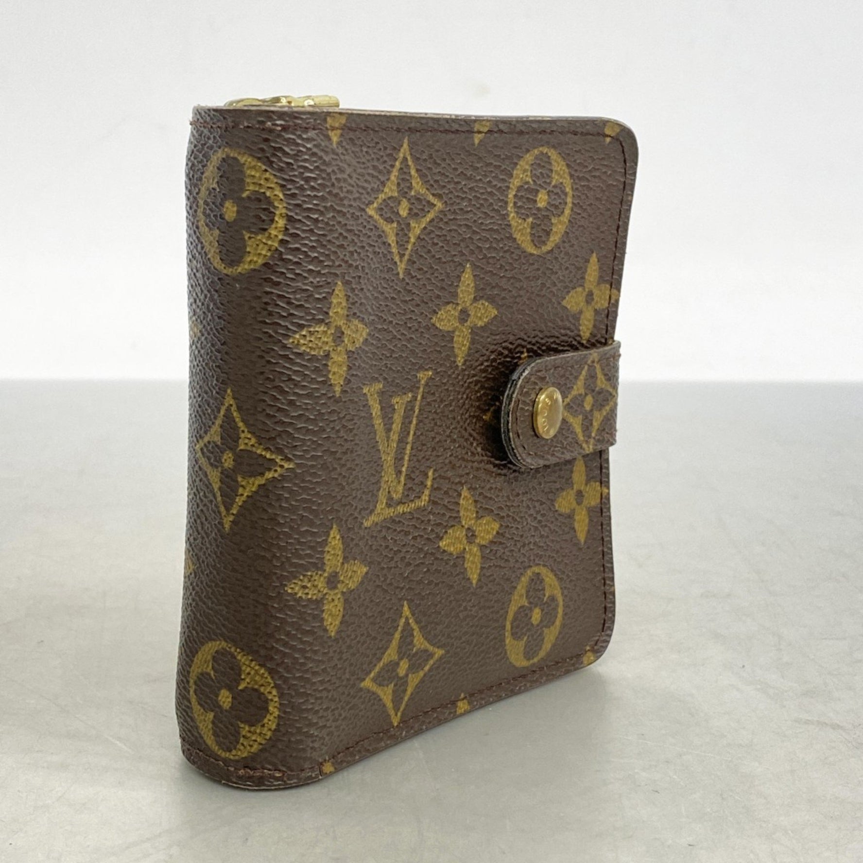 Louis Vuitton Monogram Compact Zip Wallet M61667 Brown Men's and Women's