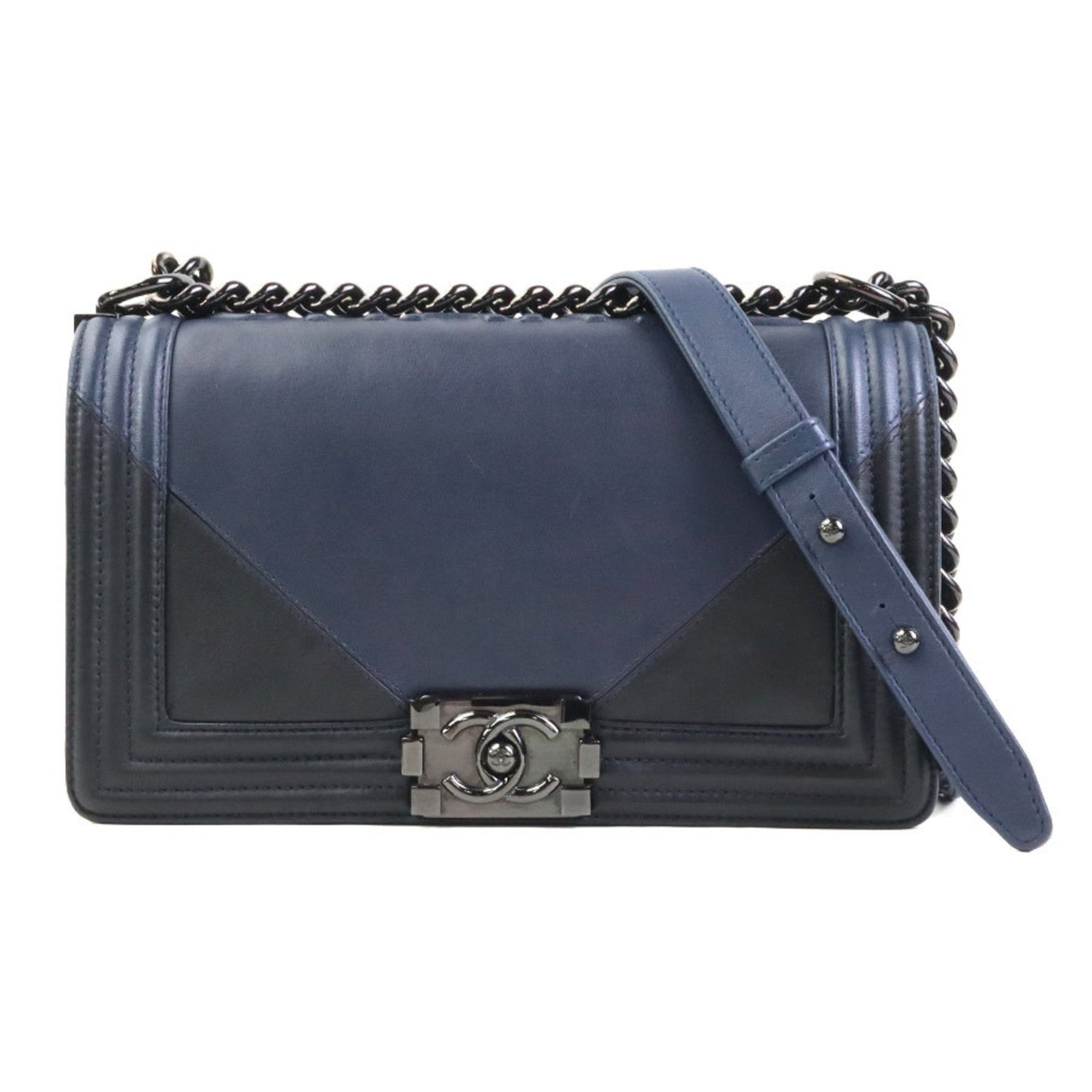 Chanel Boy Shoulder Bag navy