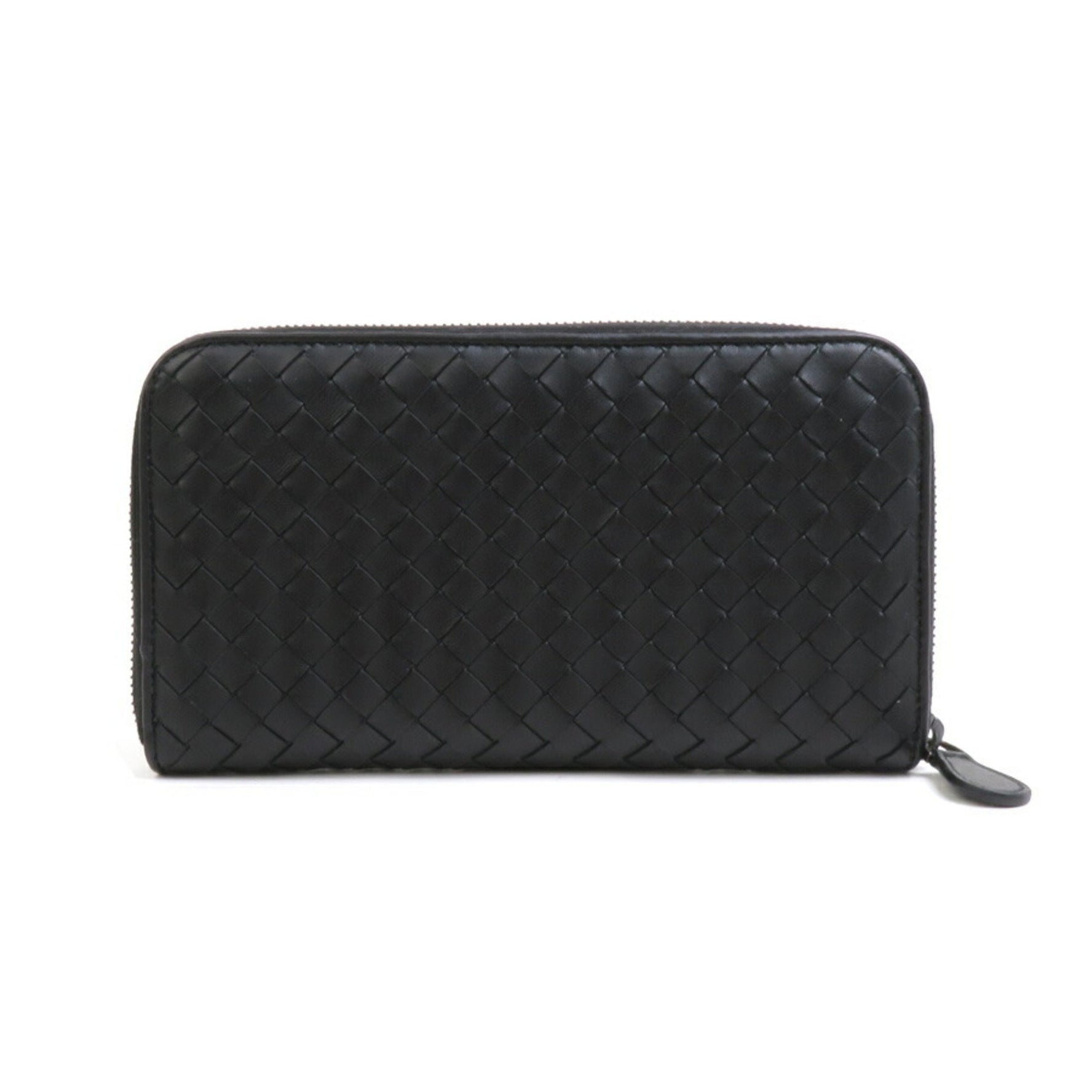 BOTTEGA VENETA Round Long Wallet Intrecciato Leather Men's