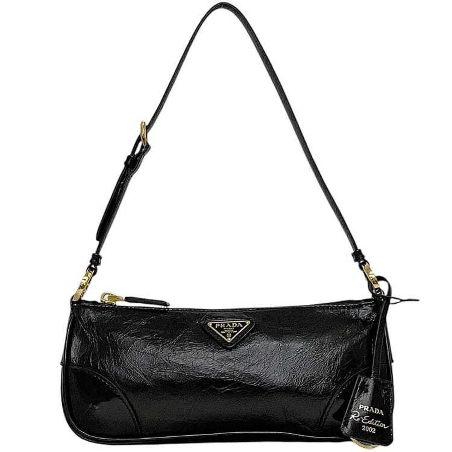 Prada Bag Black NERO Leather Shoulder Plate