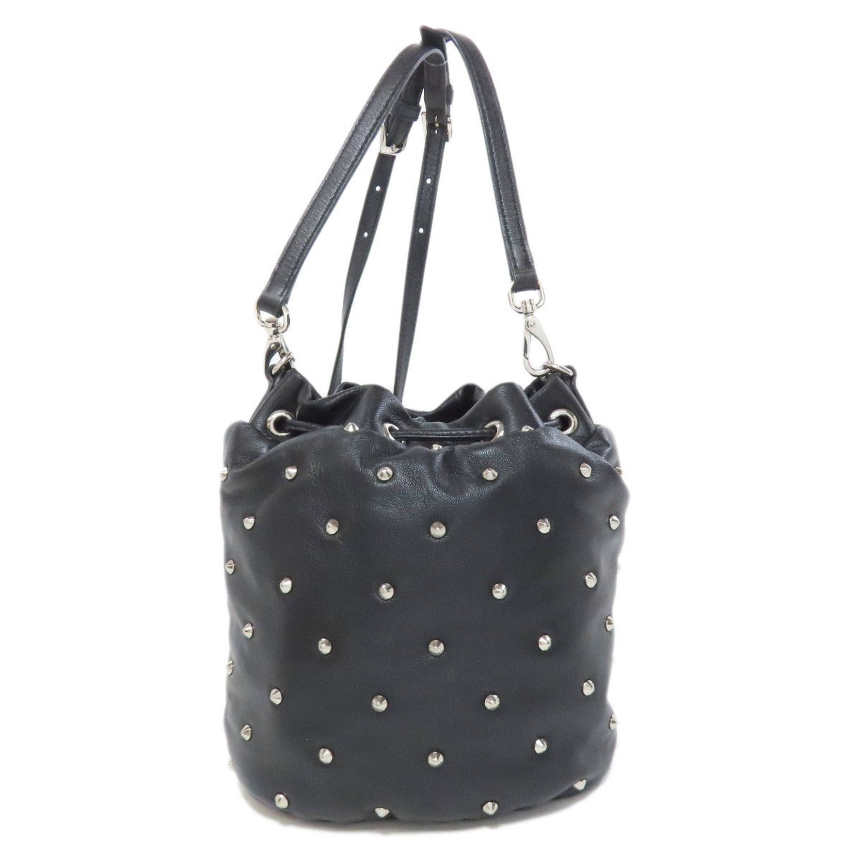 Miu Miu Miu Studded Shoulder Bag Leather MIUMIU