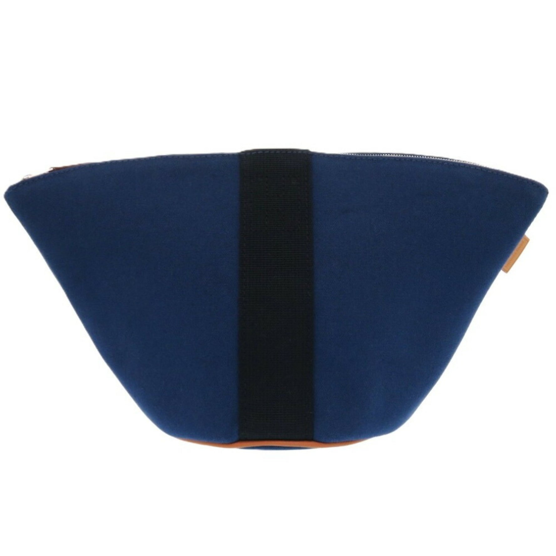 Hermes Like new Hermès Palmire trapezoid pouch, canvas and cotton, CORAIL, indigo blue, 1583.