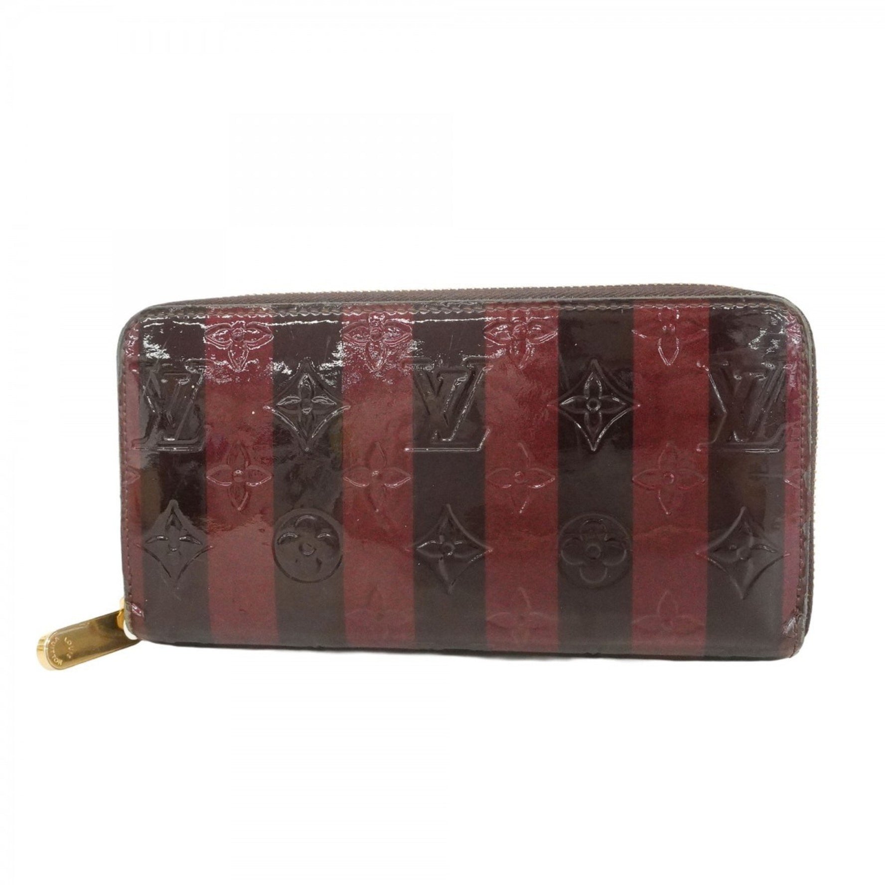 Louis Vuitton Vernis Rayeur Zippy Wallet Amaranth