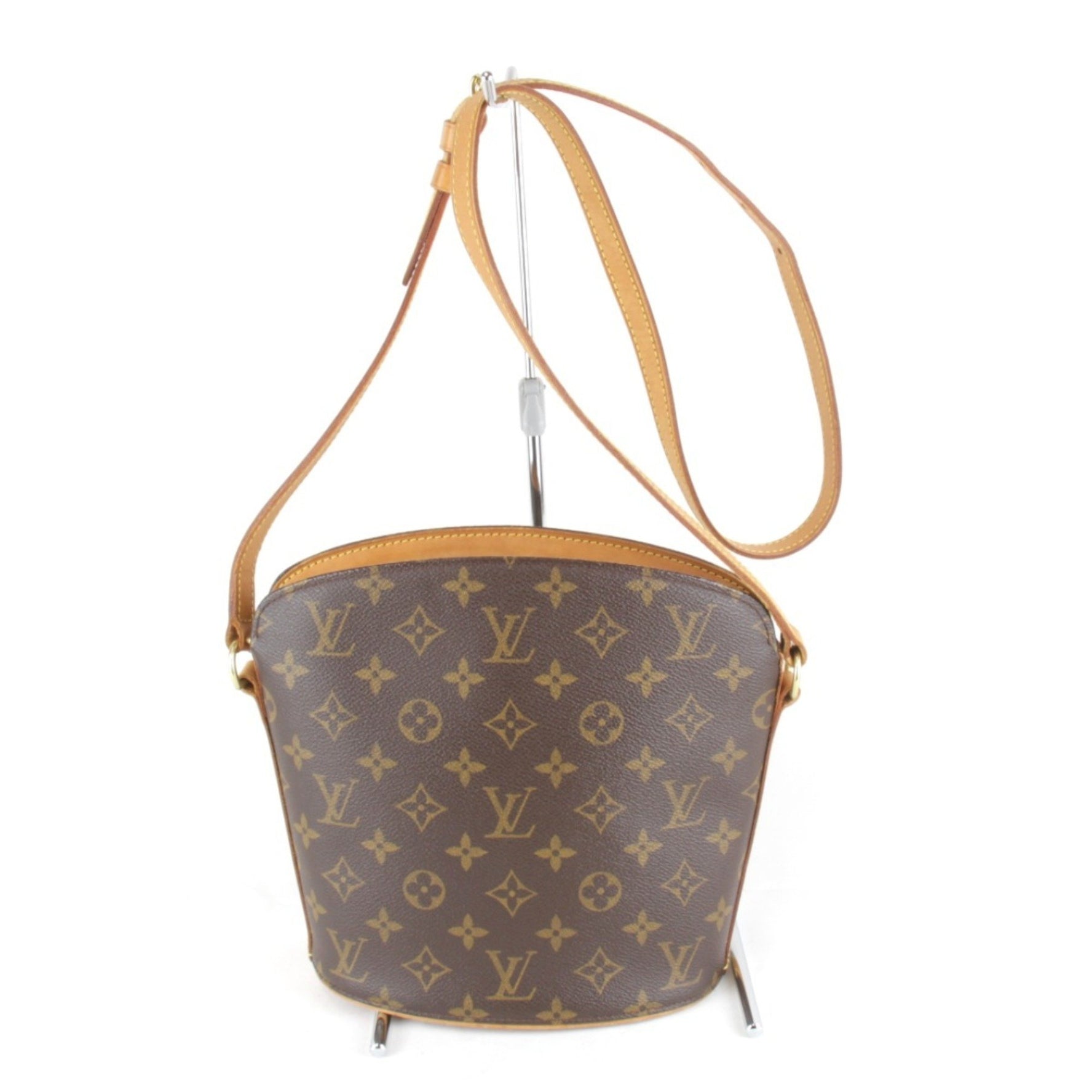 LOUIS VUITTON Louis Vuitton Drouot M51290 Shoulder Bag Monogram Canvas Brown Women's