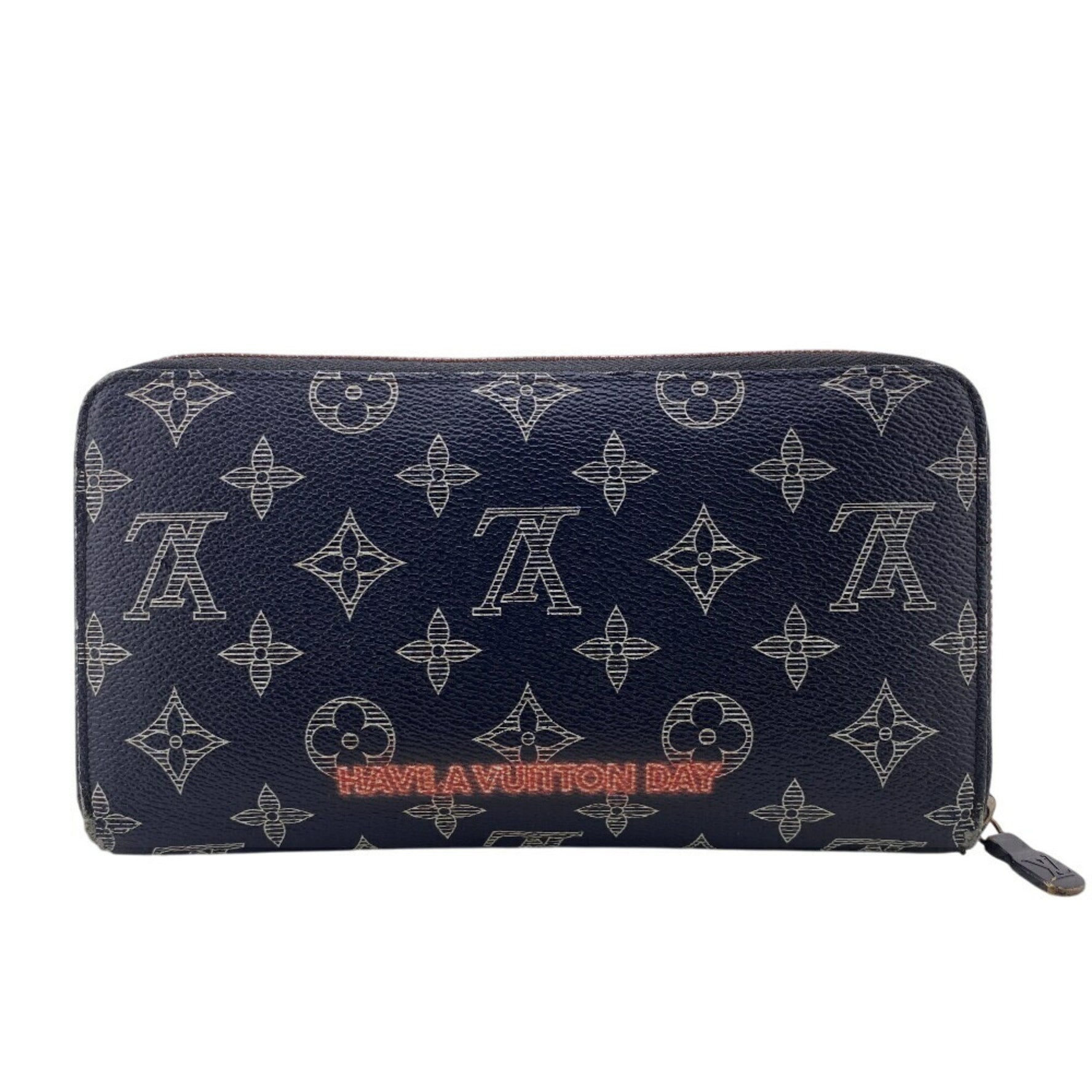 LOUIS VUITTON Zippy Organizer NM Round Monogram Ink Long Wallet M62931, Navy, Women's