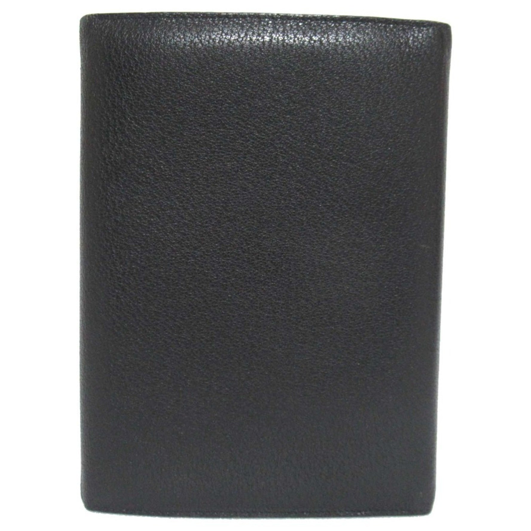 GUCCI Leather x Suede Agenda Notebook Cover 6 Holes Black Gold Color Men's