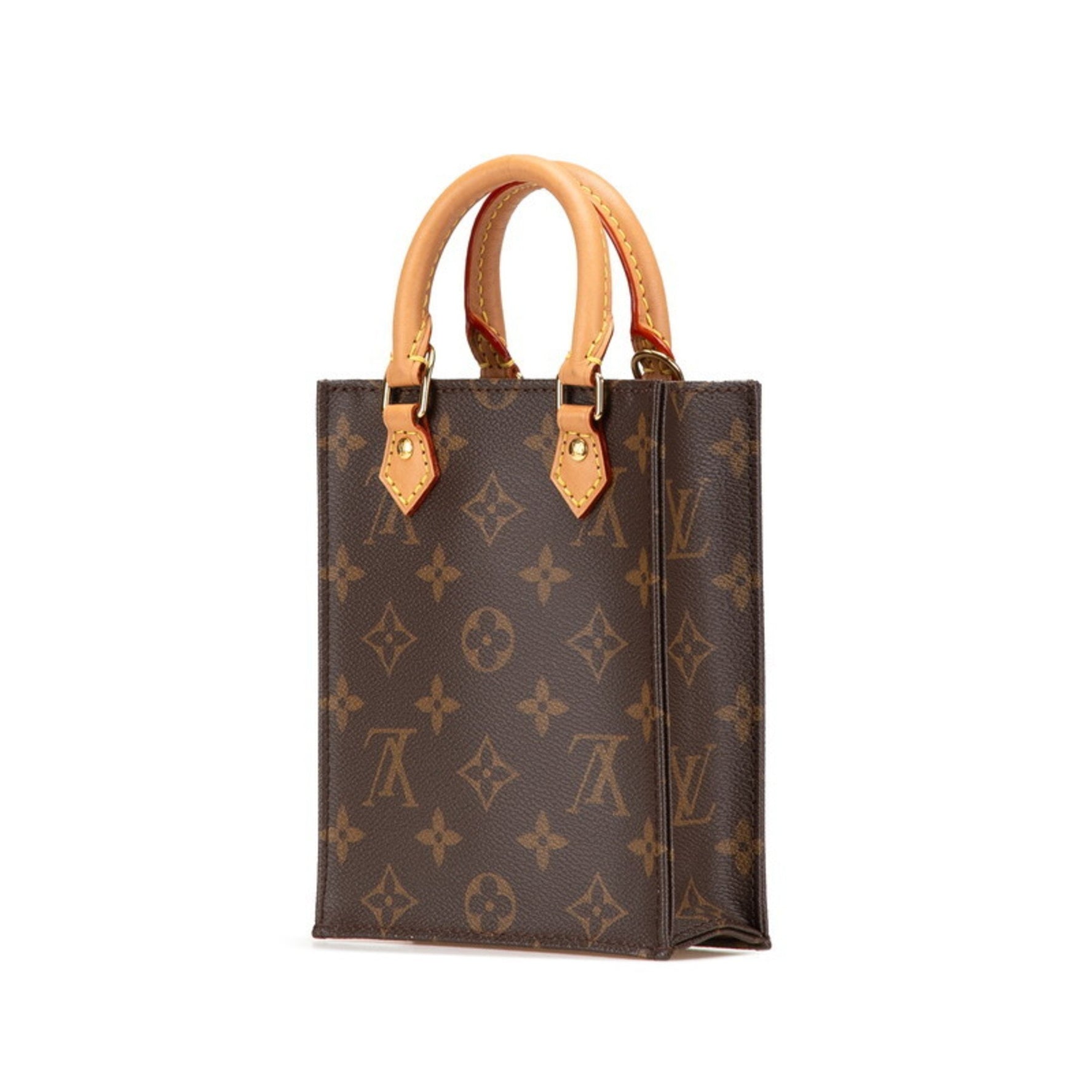 Louis Vuitton Monogram Petite Sac Plat Handbag/Shoulder Bag Leather LOUIS VUITTON