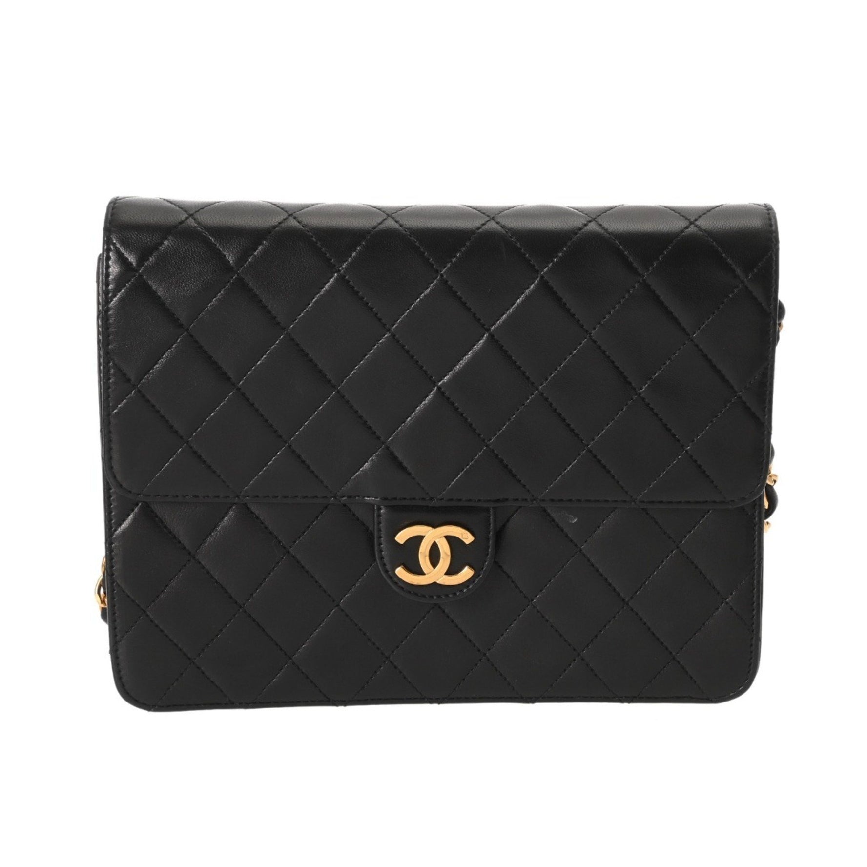 CHANEL Matelasse Chain Shoulder Bag, Lambskin