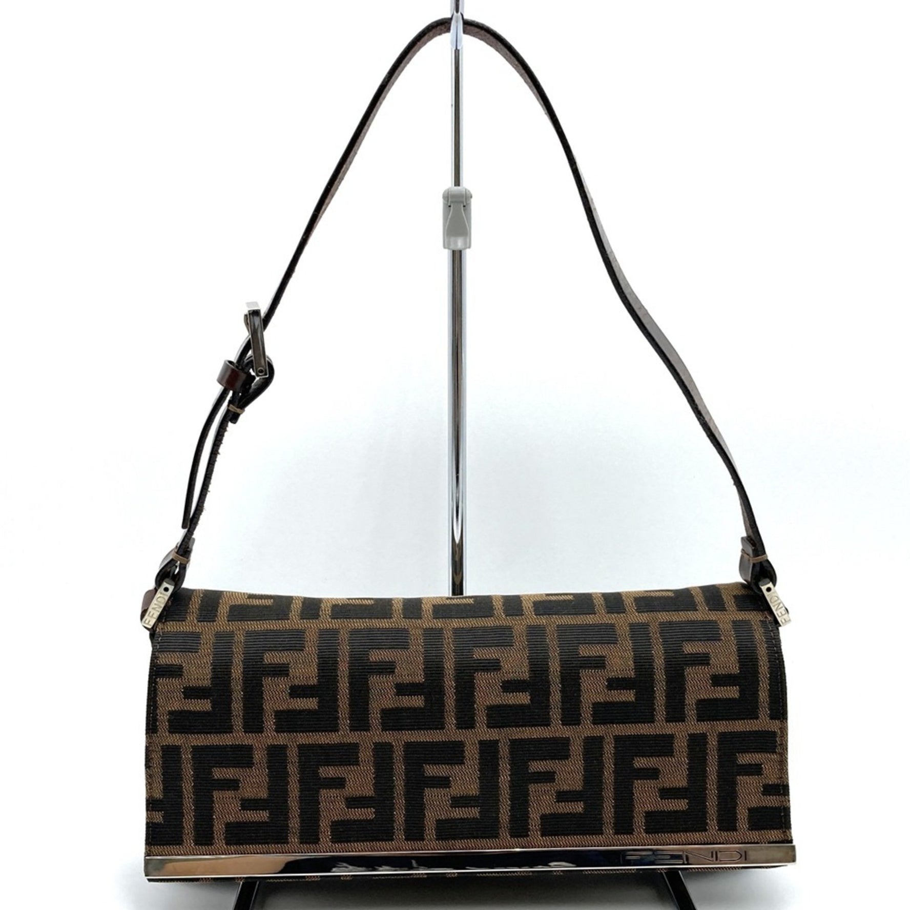 FENDI Zucca Handbag/Shoulder Bag, Canvas