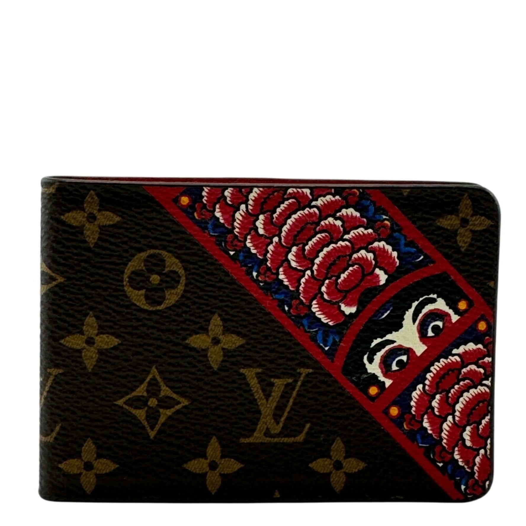 Louis Vuitton Miroir Nomade Aurélien Daruma, a collaboration with Kansai Yamamoto, Monogram Hand Mirror/Compact, Brown, Unisex