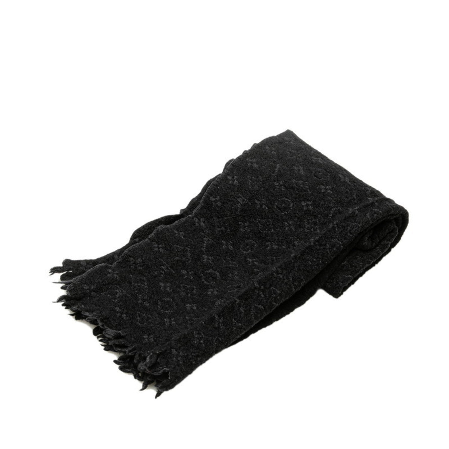 Louis Vuitton Echarpe Monogram Classic Scarf Noir Black Wool