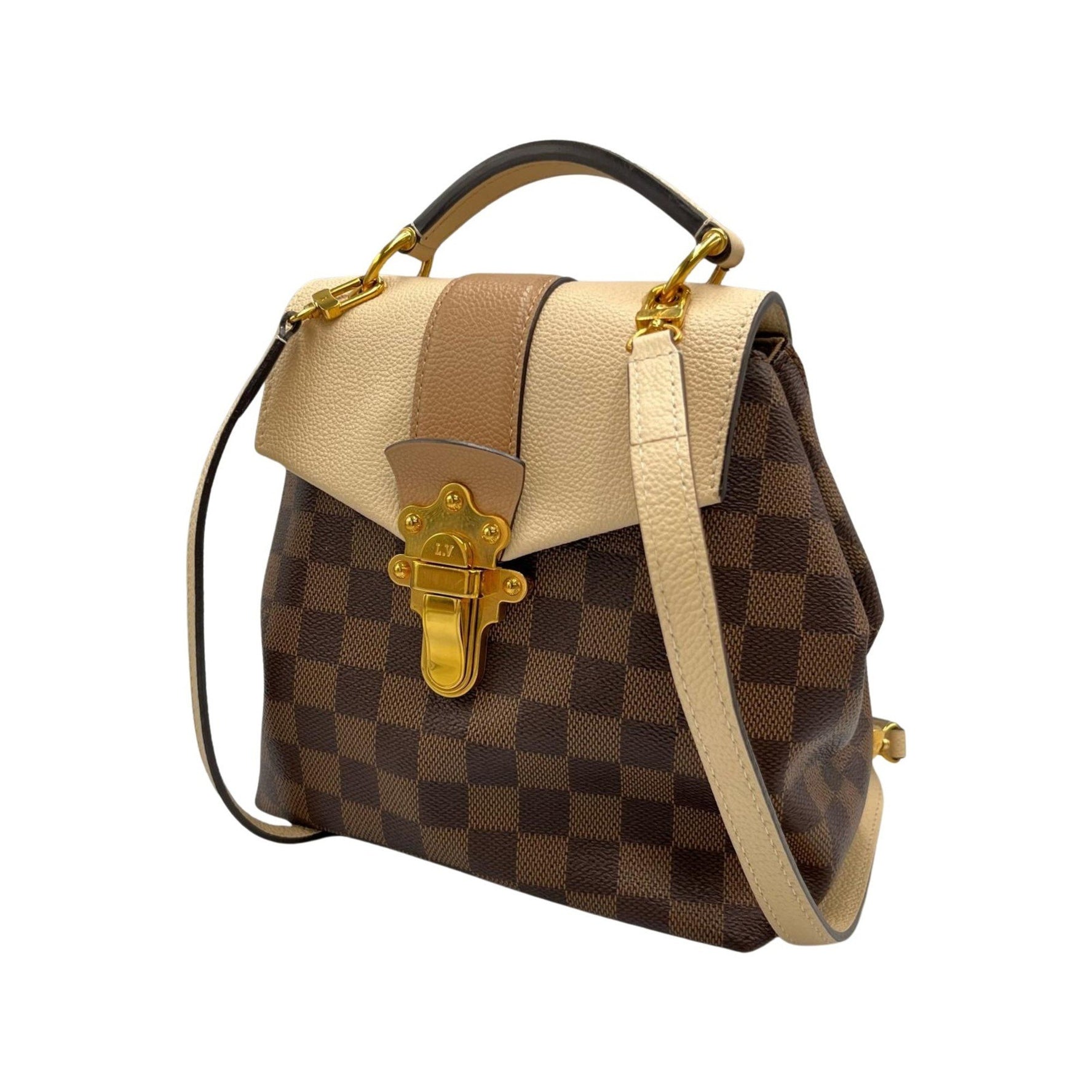 Louis Vuitton Crampton Backpack/Daypack, Handbag Damier Canvas, Creme