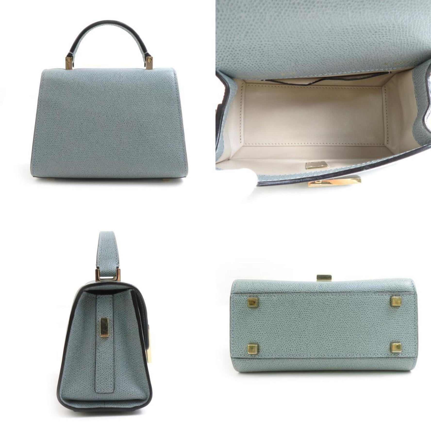 Valextra Micro Iside Shoulder Bag in Powder Leather
