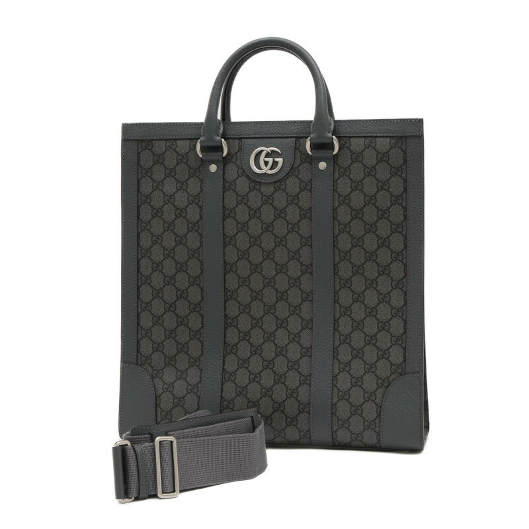 Gucci GG Supreme Off-White Medium Tote Bag Grey Bags