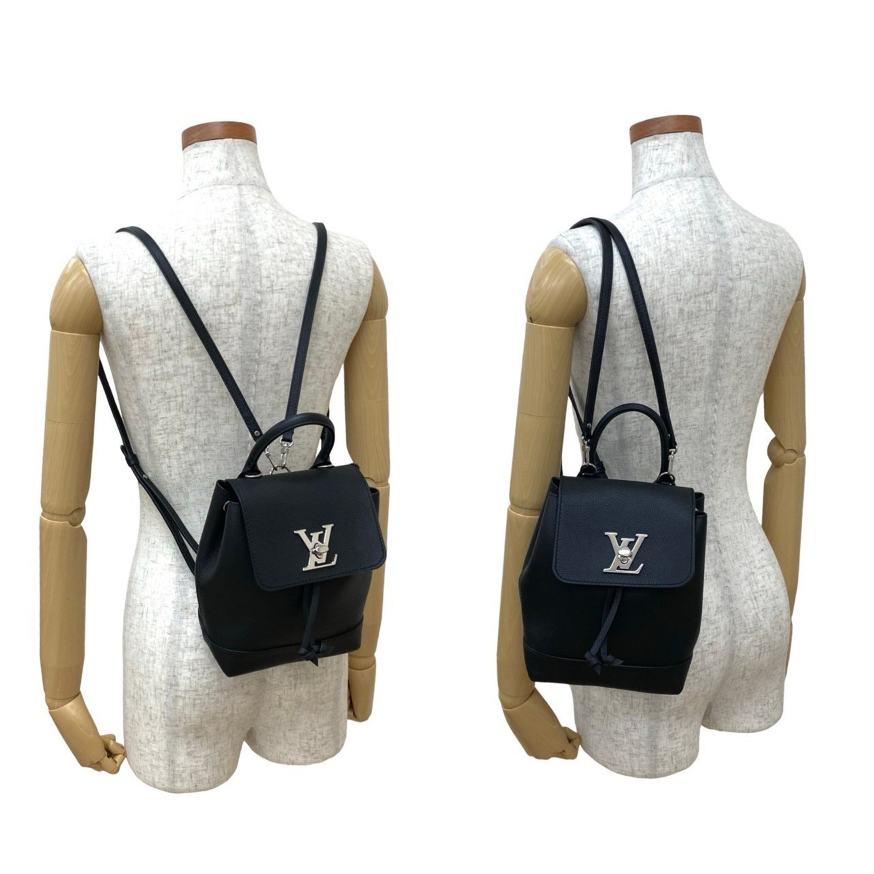 Louis Vuitton LockMe Backpack, Genuine Leather Turnlock Mini