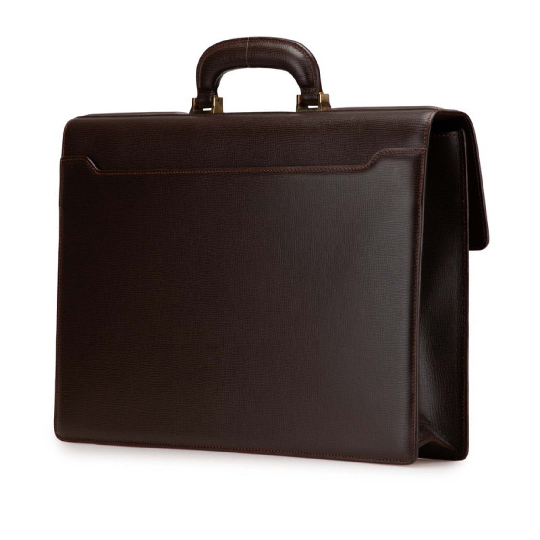 LOEWE Anagram Briefcase, Brown Leather, Men's