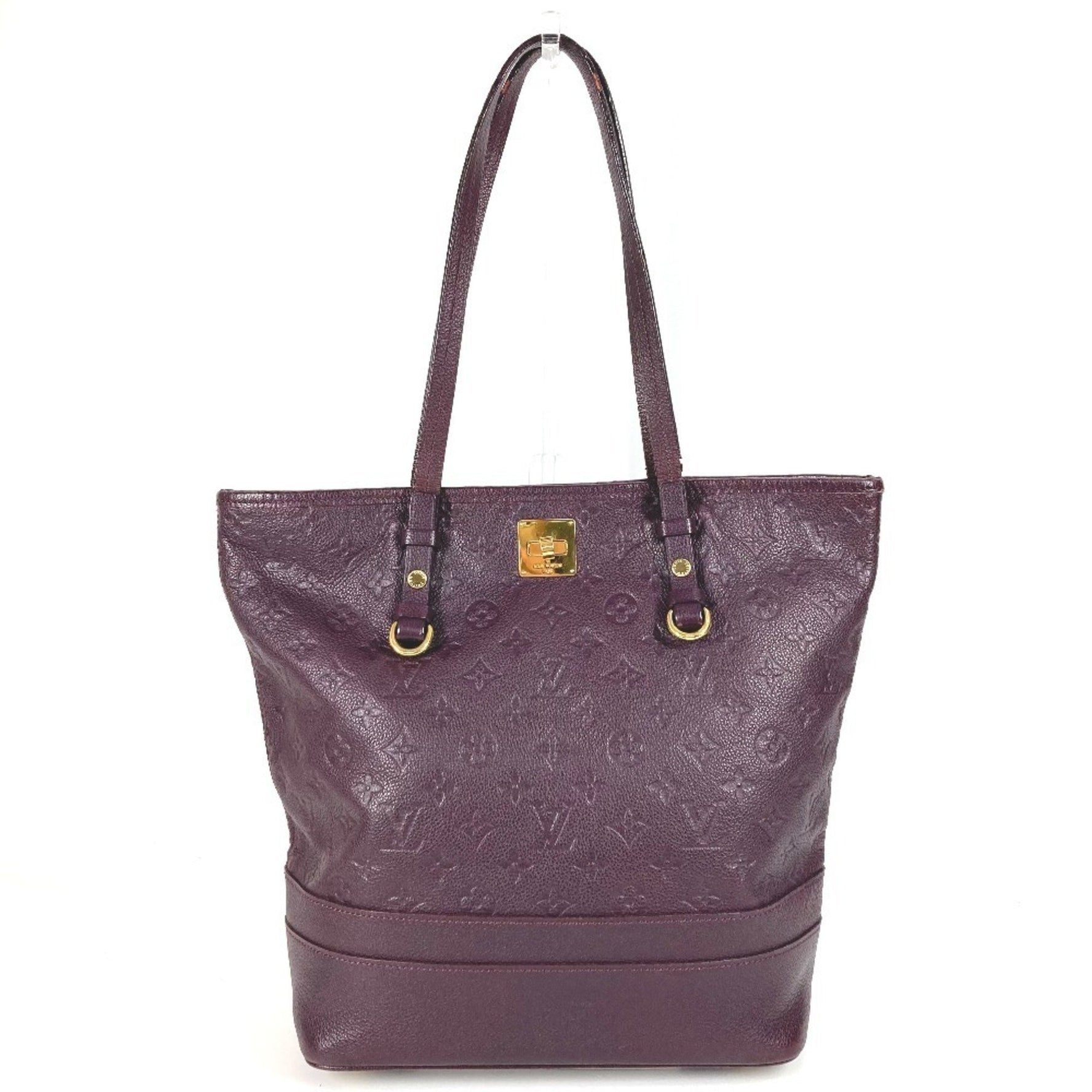 LOUIS VUITTON Monogram Empreinte Citadines PM Tote Bag, Bucket-Style Shoulder Bag with Pouch, Leather, Orb, Purple