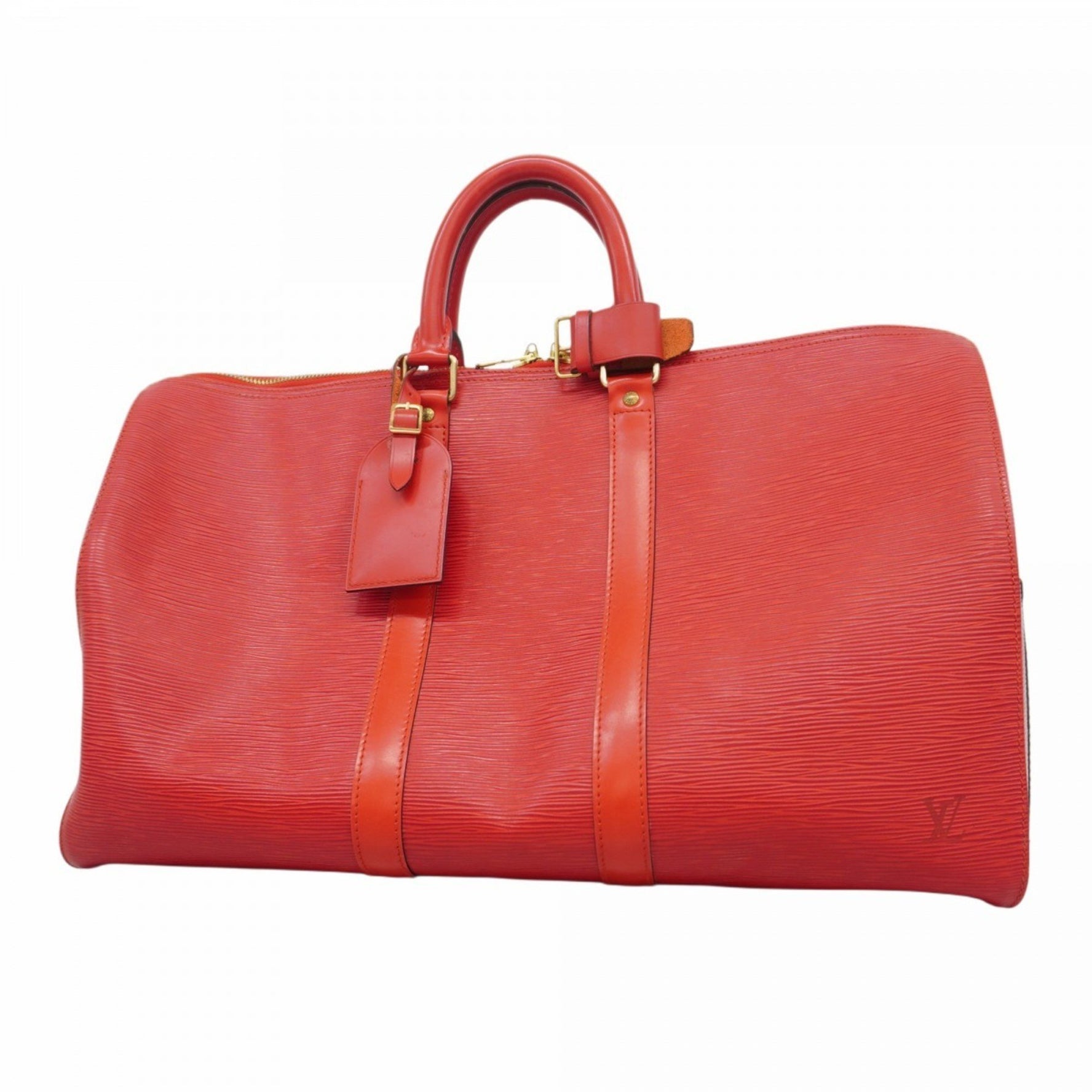 Louis Vuitton Epi Keepall 45 Boston Bag Castilian Red for Men and Women