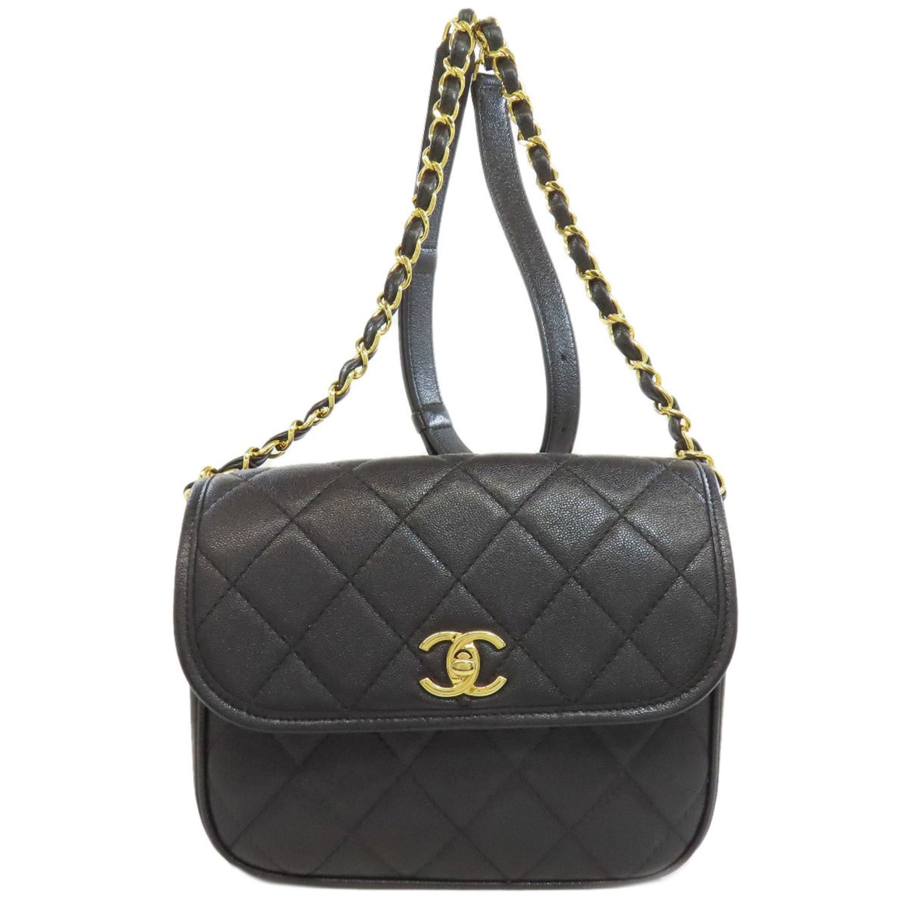 Chanel Matelasse Gold Hardware Shoulder Bag in Soft Grained Calfskin