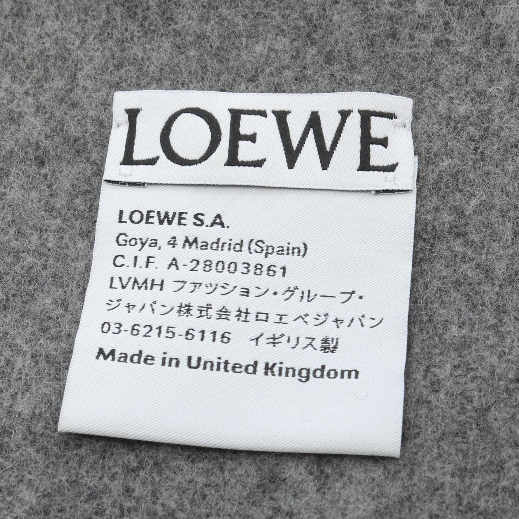 LOEWE Anagram Two-Tone Scarf, Wool and Cashmere, Women