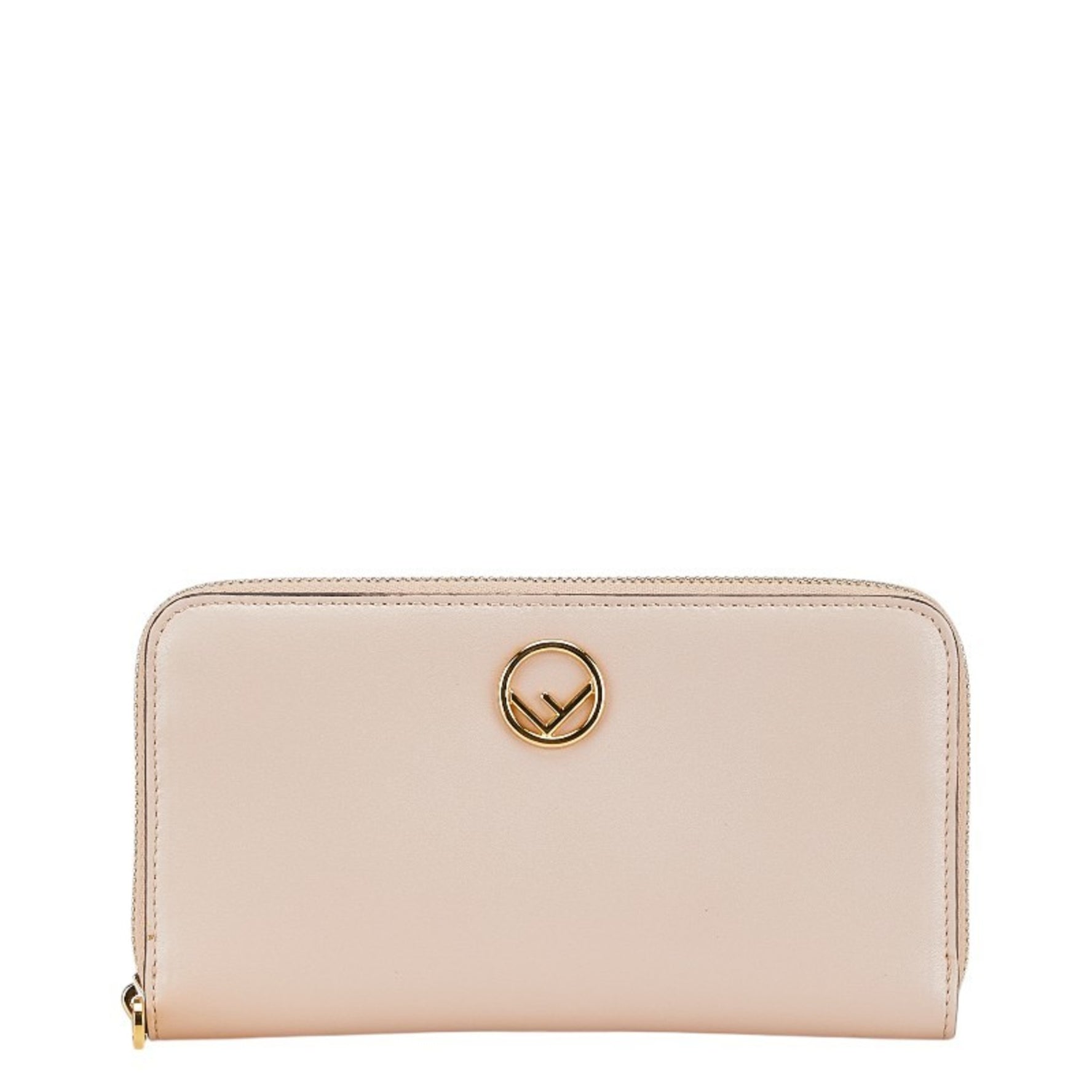 Fendi F's Round Long Wallet Leather
