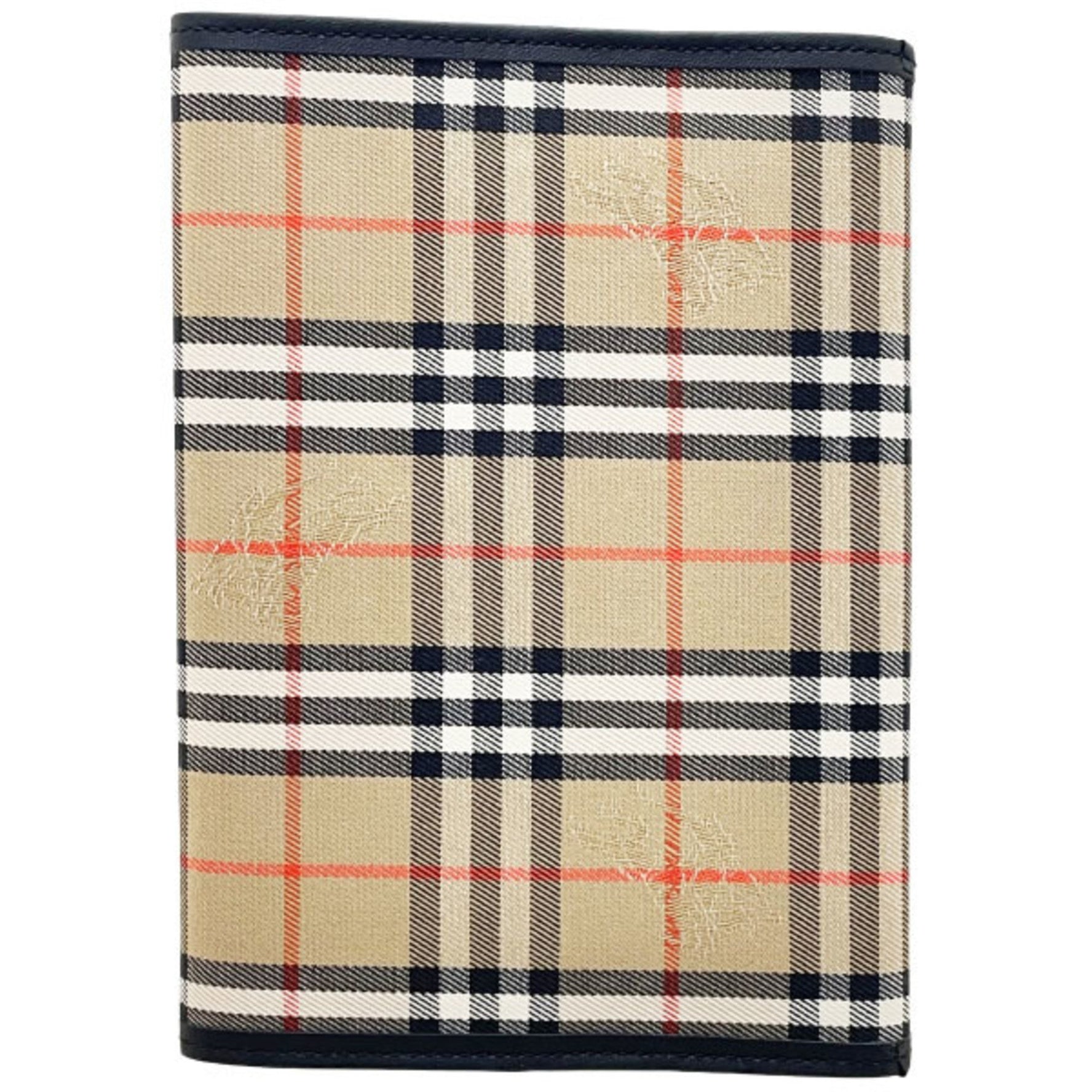 Burberry London Book Cover, Old Check Canvas and Leather, Beige, Multicolor, Black. LONDON Planner Cover for Paperback Books, Men's, Unisex