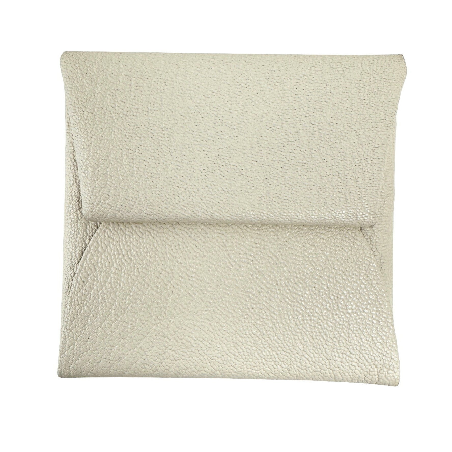 HERMES Bastia Chevre Cre U Stamp 2022 Wallet/Coin Case Purse Small Item Leather Goods White Women's Men's