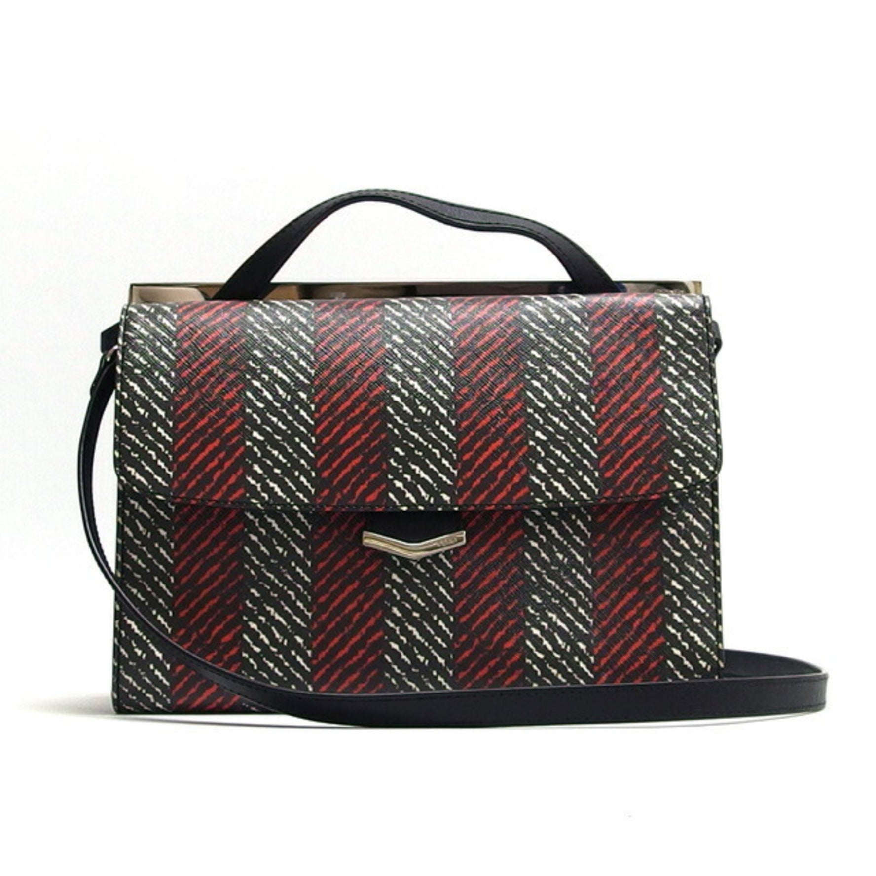 Fendi Demi-Jour Herringbone Pattern Handbag