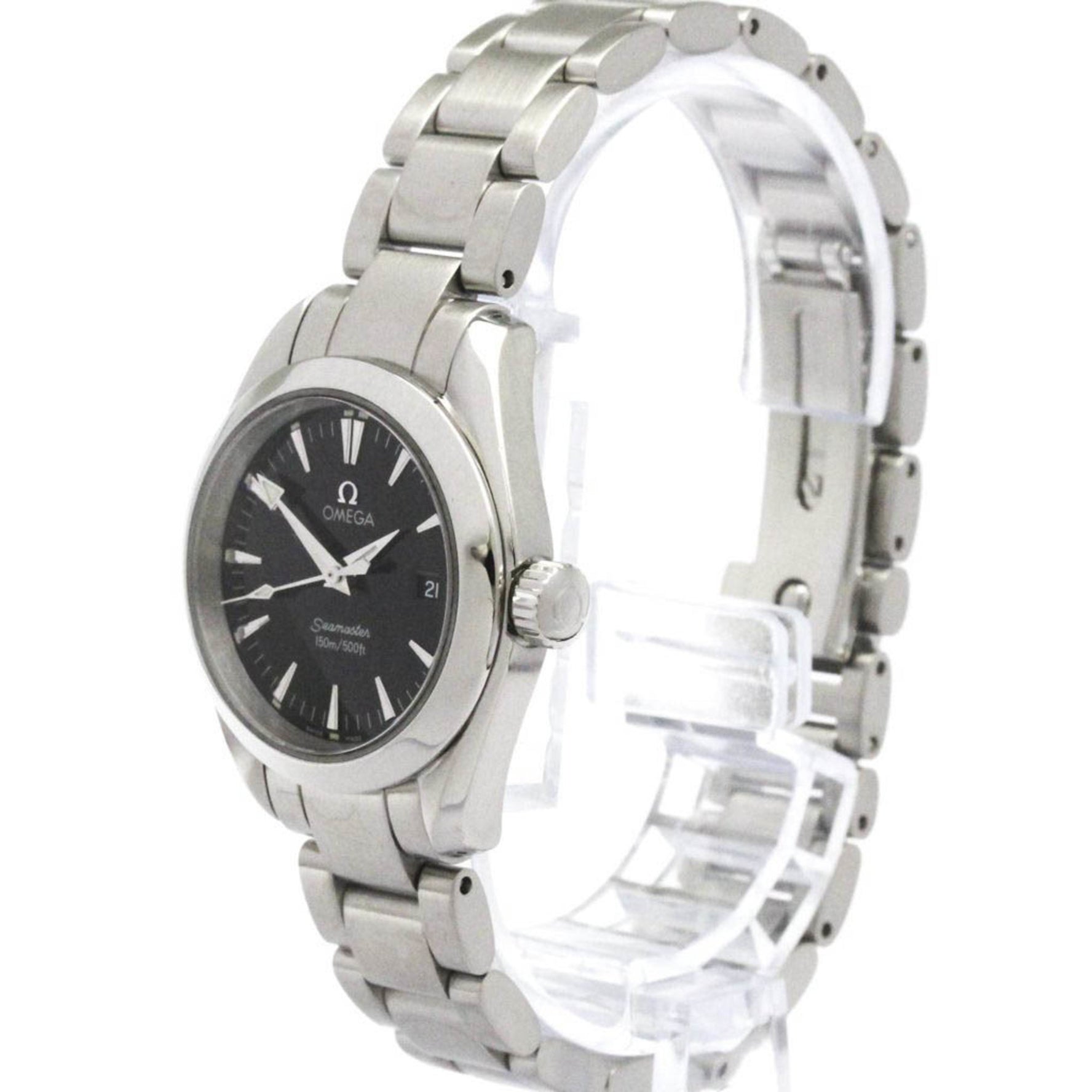 OMEGA Seamaster Aqua Terra Steel Quartz Ladies Watch 2577.50 Polished