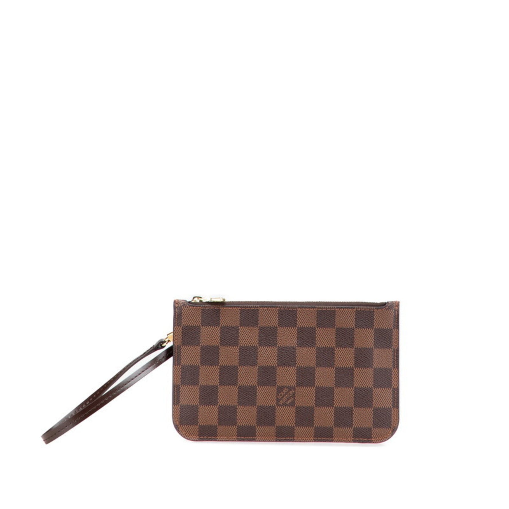 Louis Vuitton Damier Neverfull Attached Pouch Leather LOUIS VUITTON