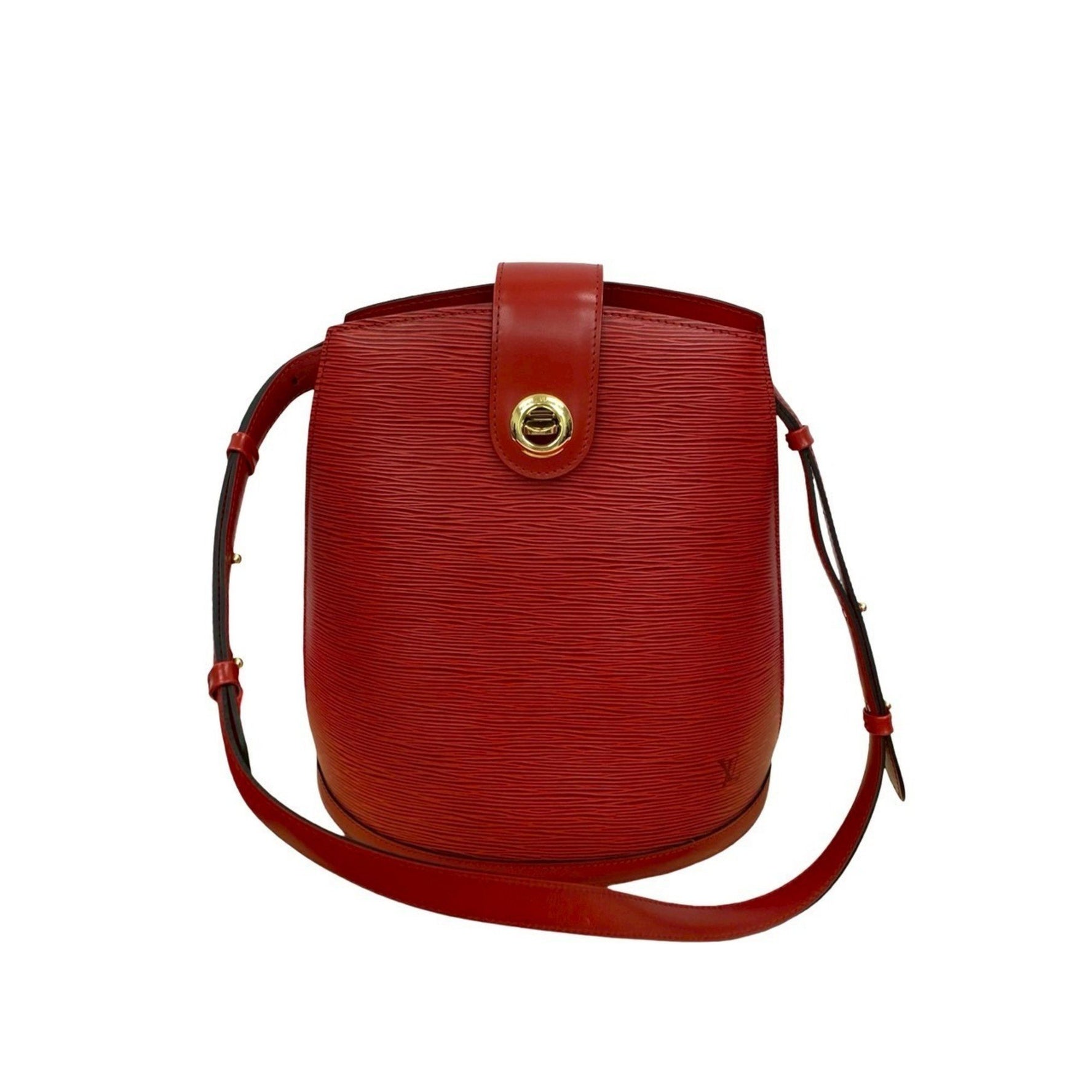 Louis Vuitton Cluny Epi Leather Semi-Shoulder Bag/Tote Bag in Castilian Red (483-5)