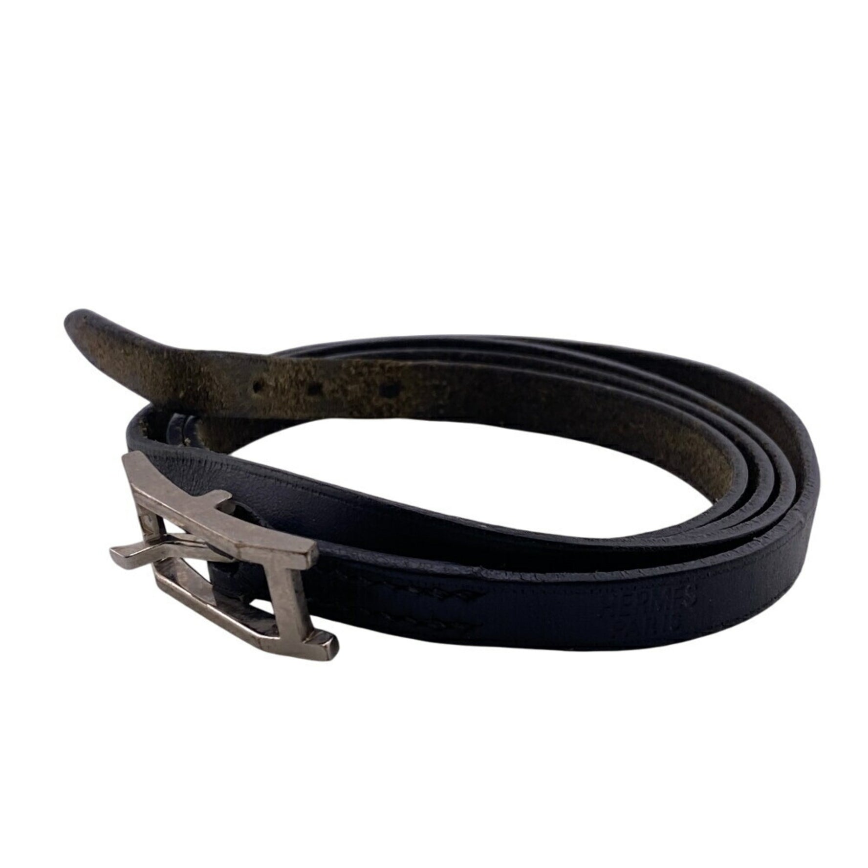 HERMES Hermes Api Long Bracelet, High Ankle Bangle, Arm/Wrist, Black, Unisex