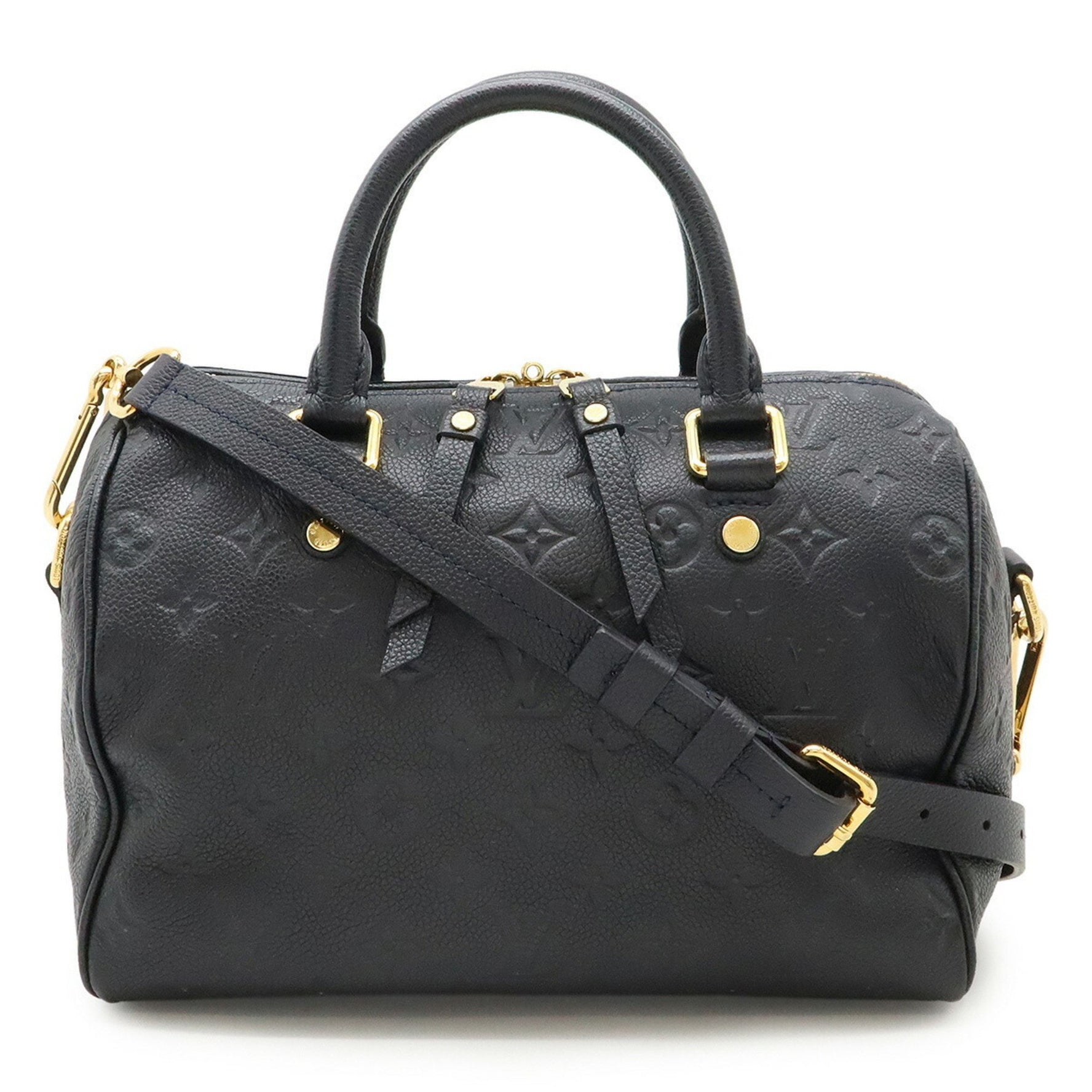 LOUIS VUITTON Monogram Empreinte Speedy Bandouliere 25 Handbag/Shoulder Bag Infini Navy M40762
