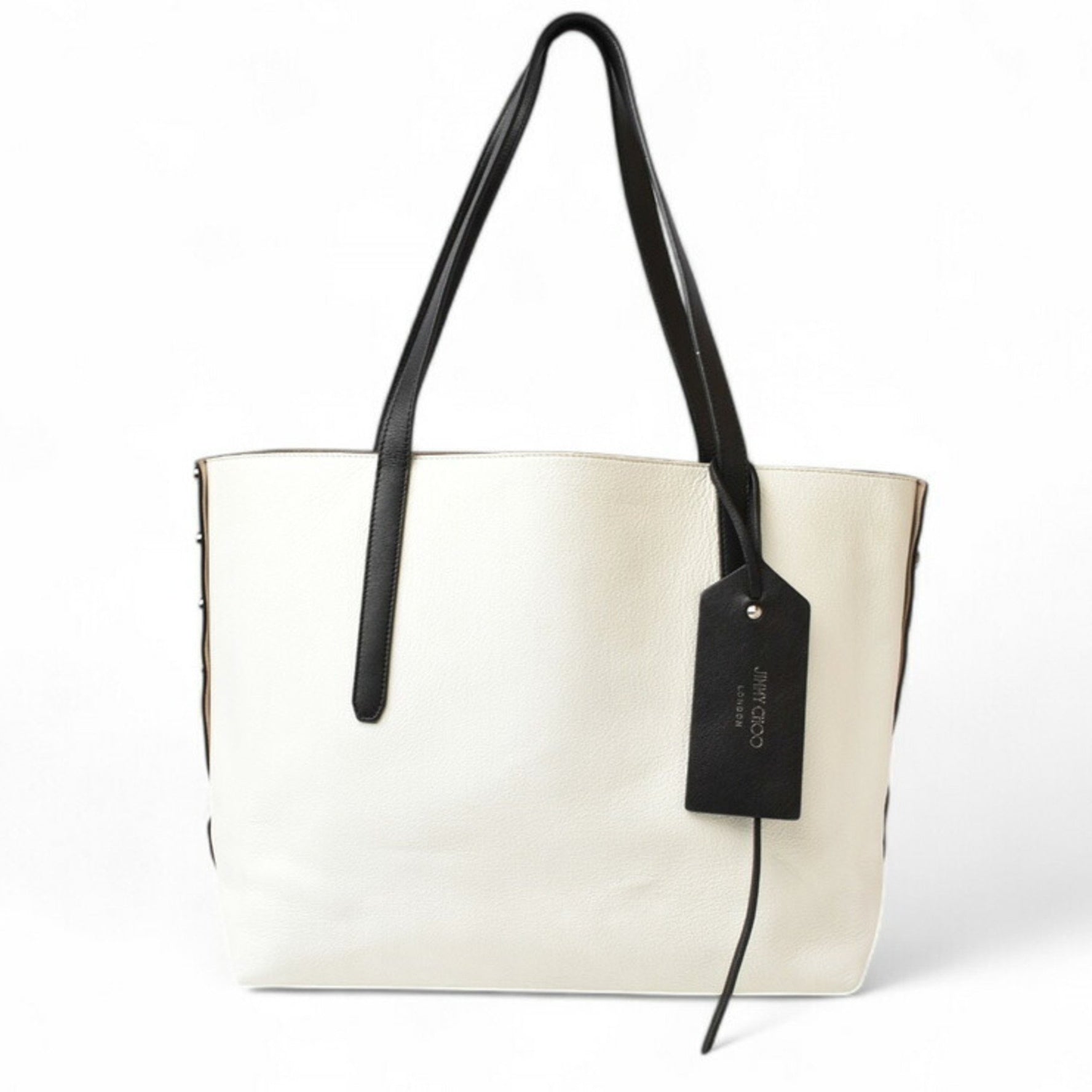 Jimmy Choo Tote Bag Twist East West Black White