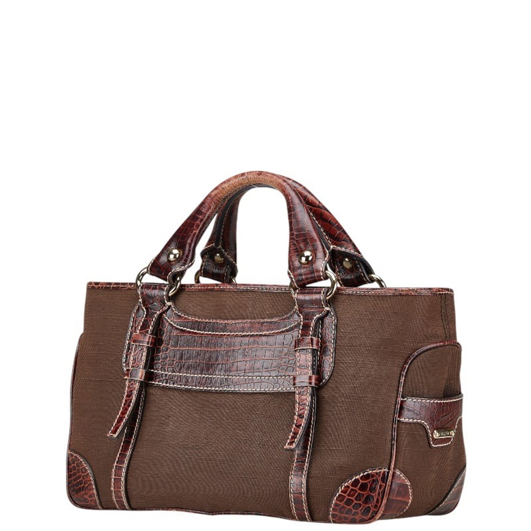 Celine Boogie Bag Handbag Canvas Leather